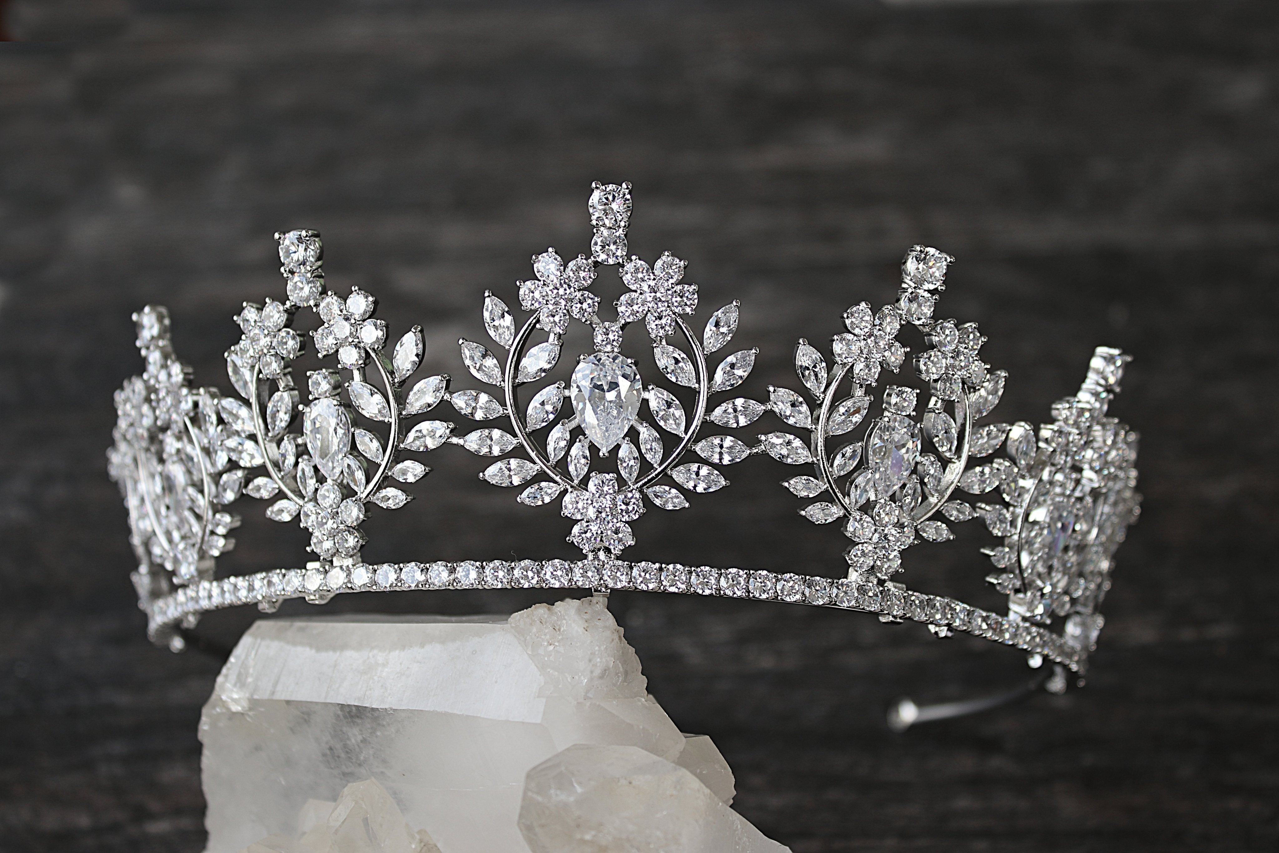 EDEN LUXE Bridal Tiara JASLYNE Simulated Diamond Tiara