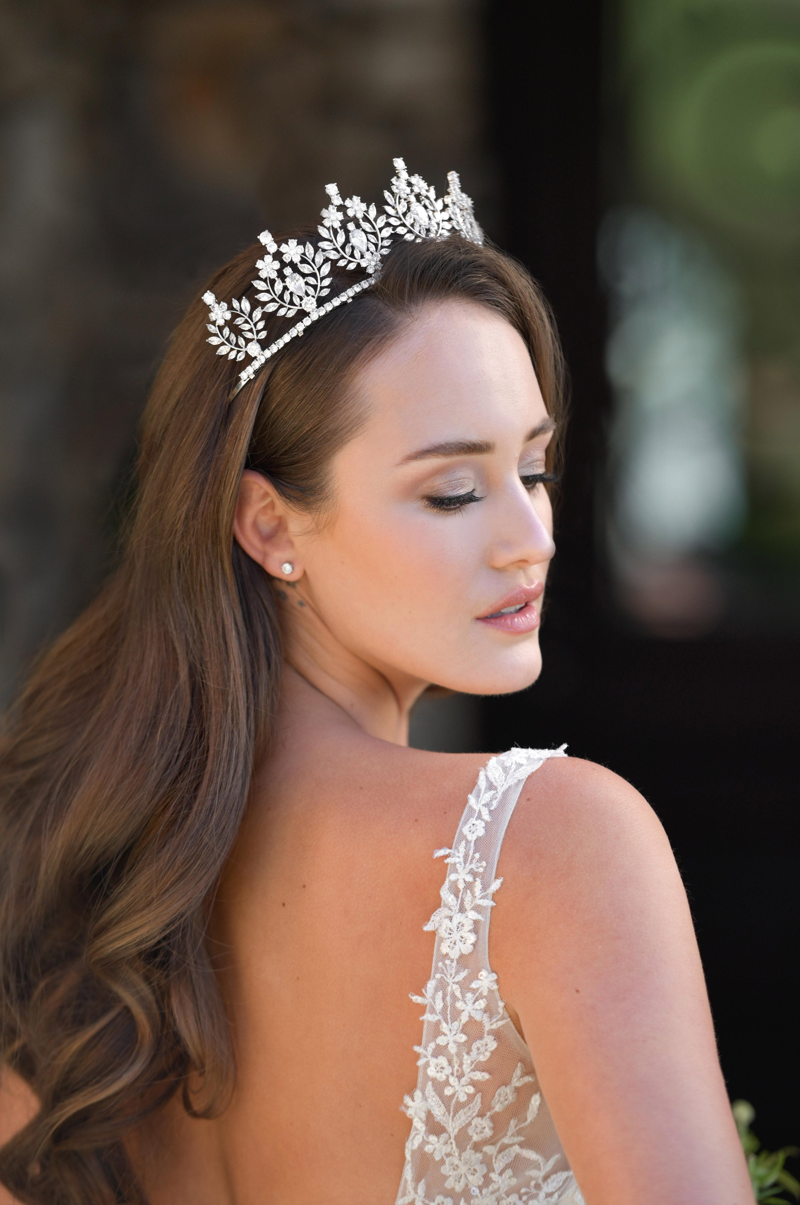 EDEN LUXE Bridal Tiara JASLYNE Simulated Diamond Tiara