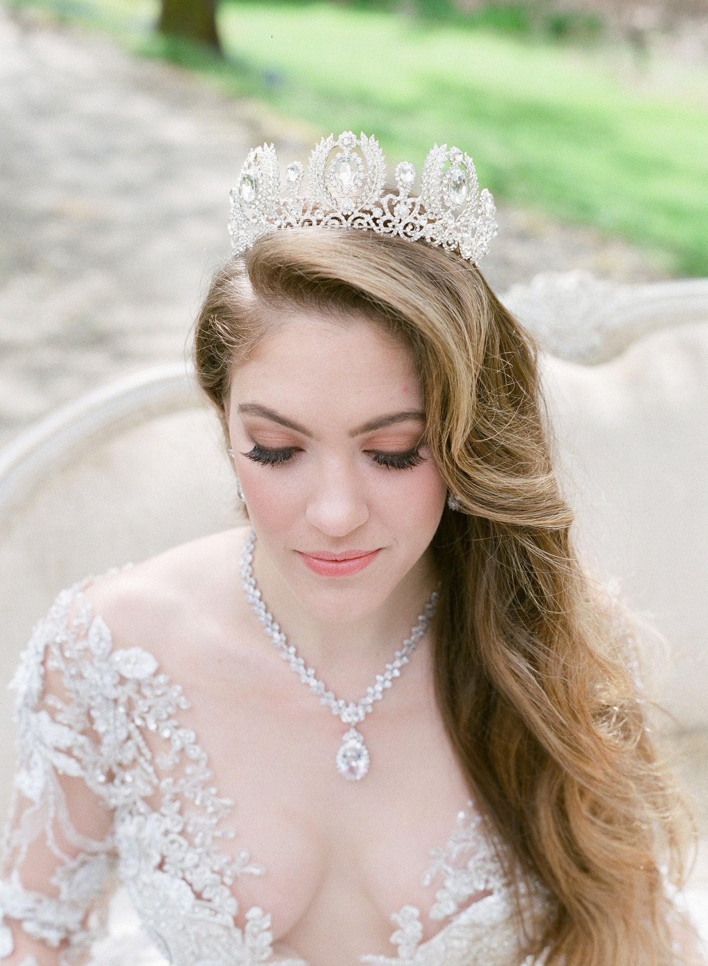 EDEN LUXE Bridal Tiara JUNO Crystal Bridal Tiara