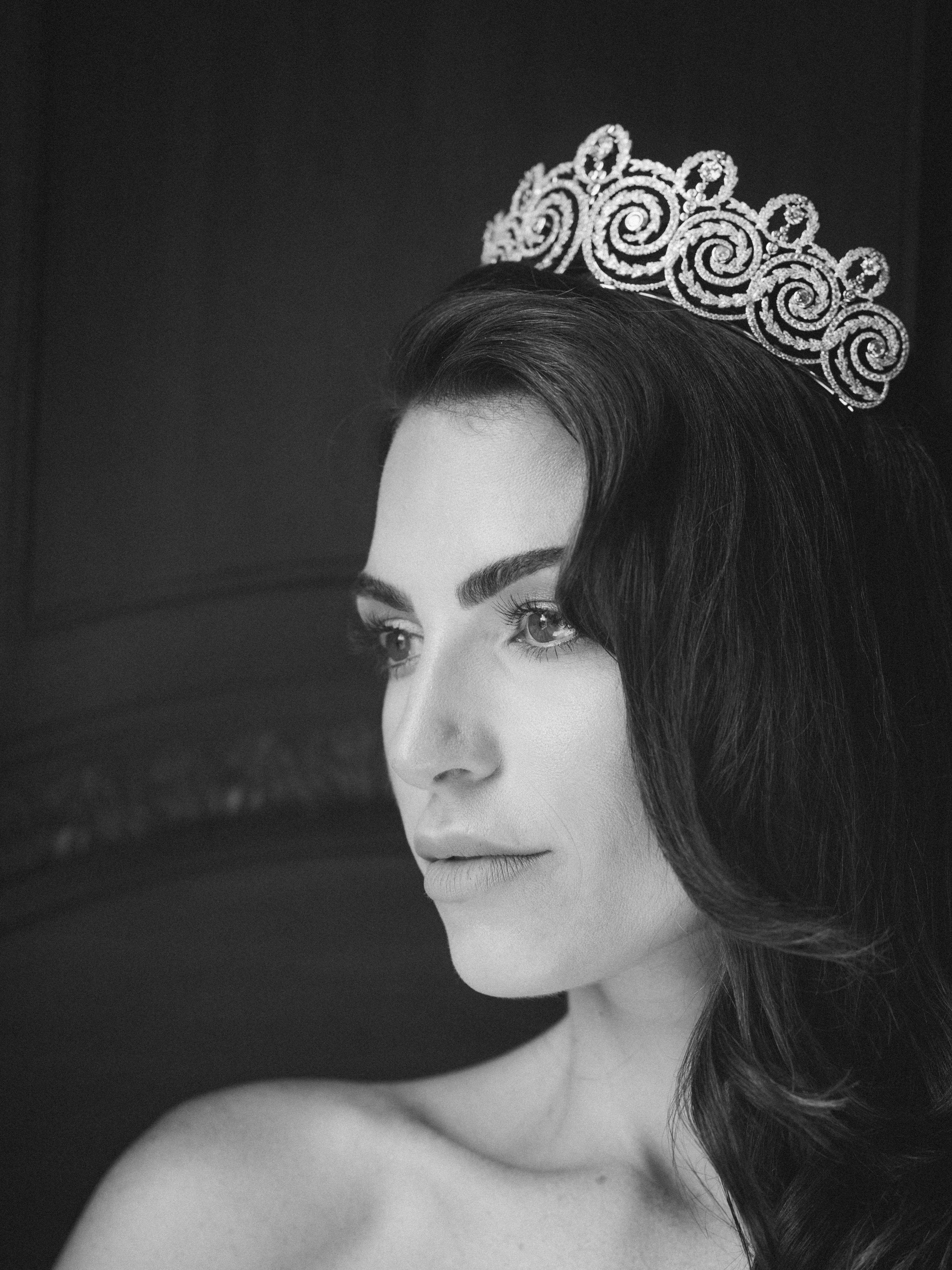EDEN LUXE Bridal Tiara KHEDIVE Simulated Diamond Bridal Tiara