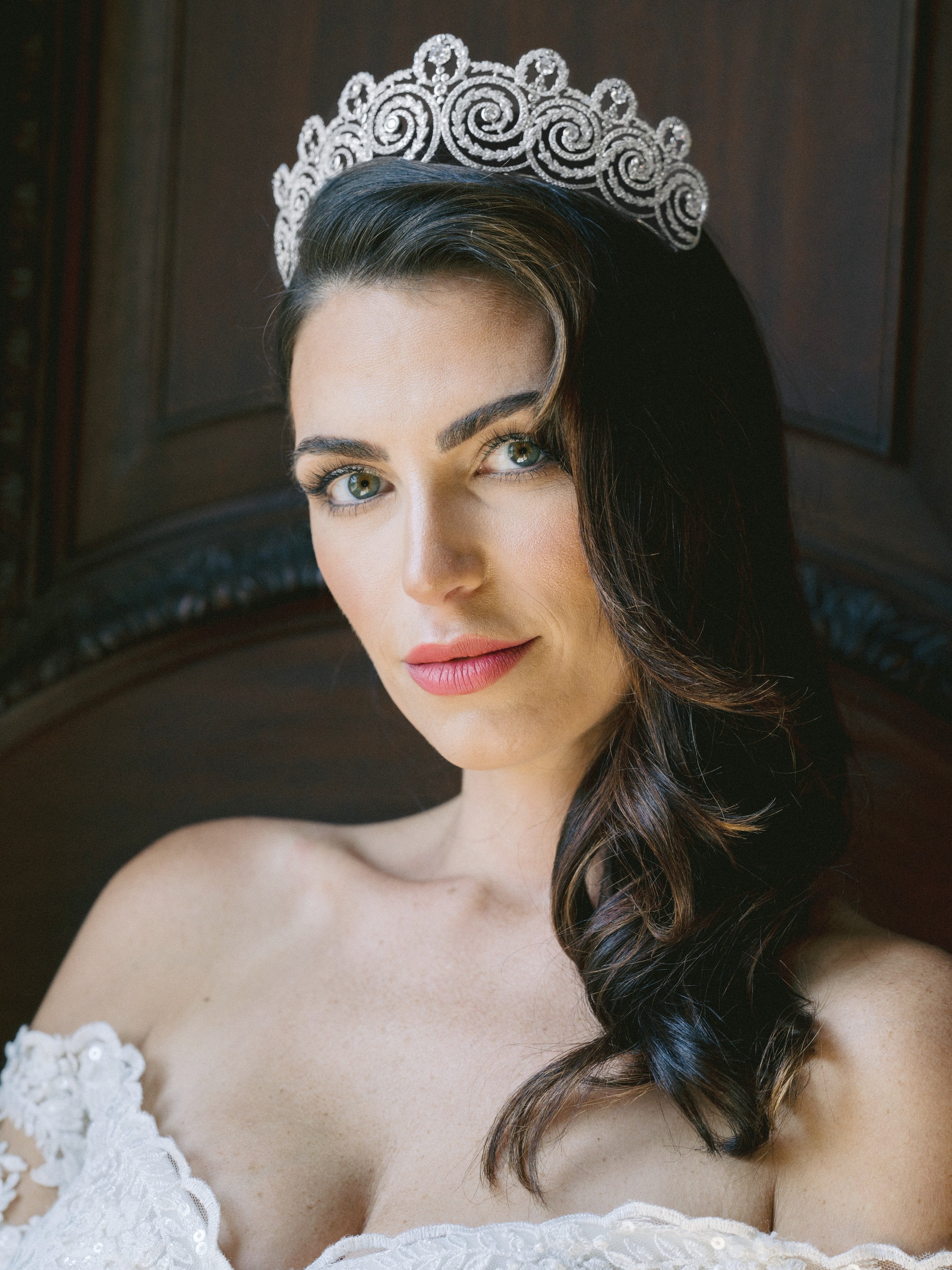 EDEN LUXE Bridal Tiara KHEDIVE Simulated Diamond Bridal Tiara