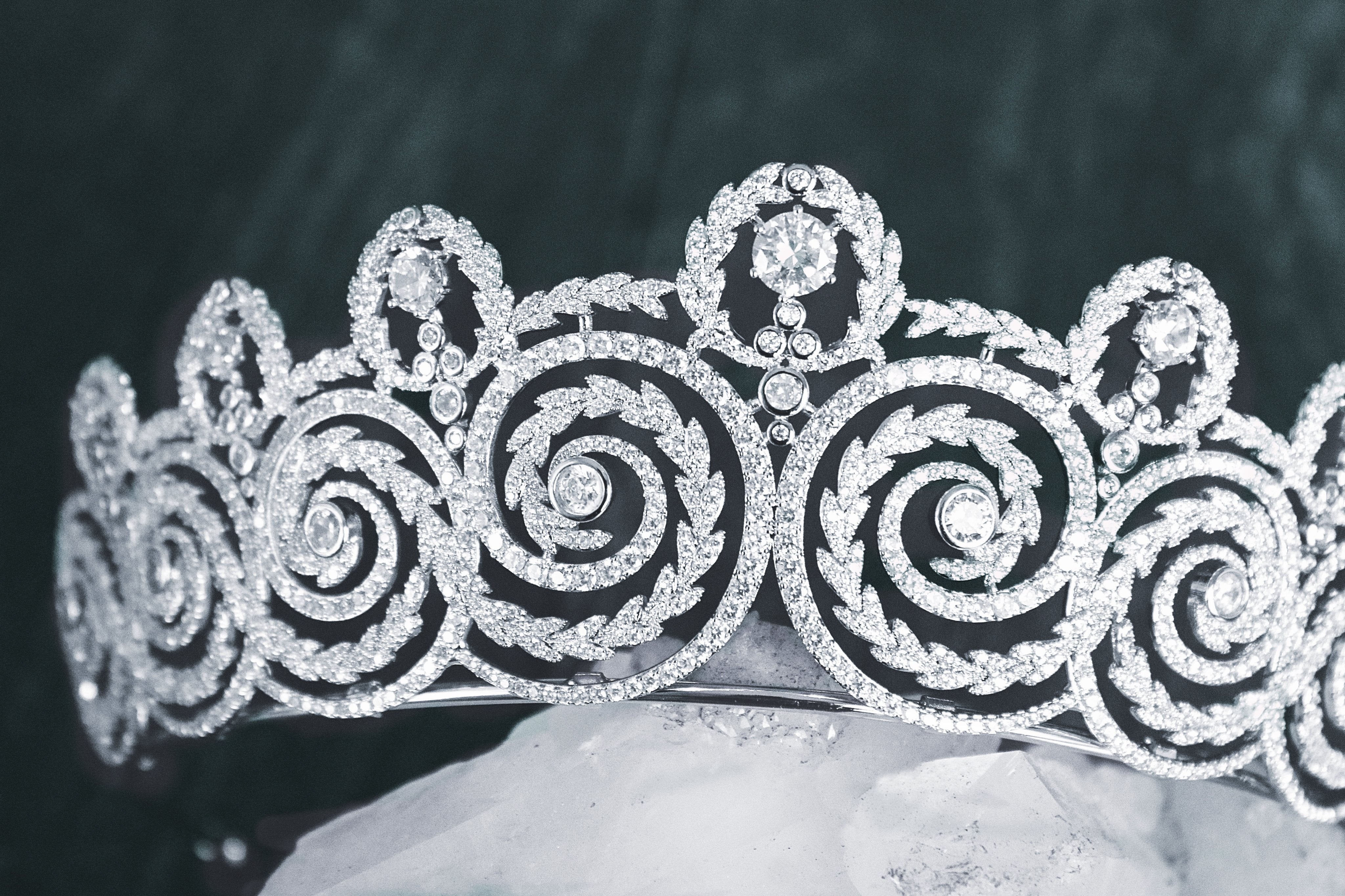 EDEN LUXE Bridal Tiara KHEDIVE Simulated Diamond Bridal Tiara
