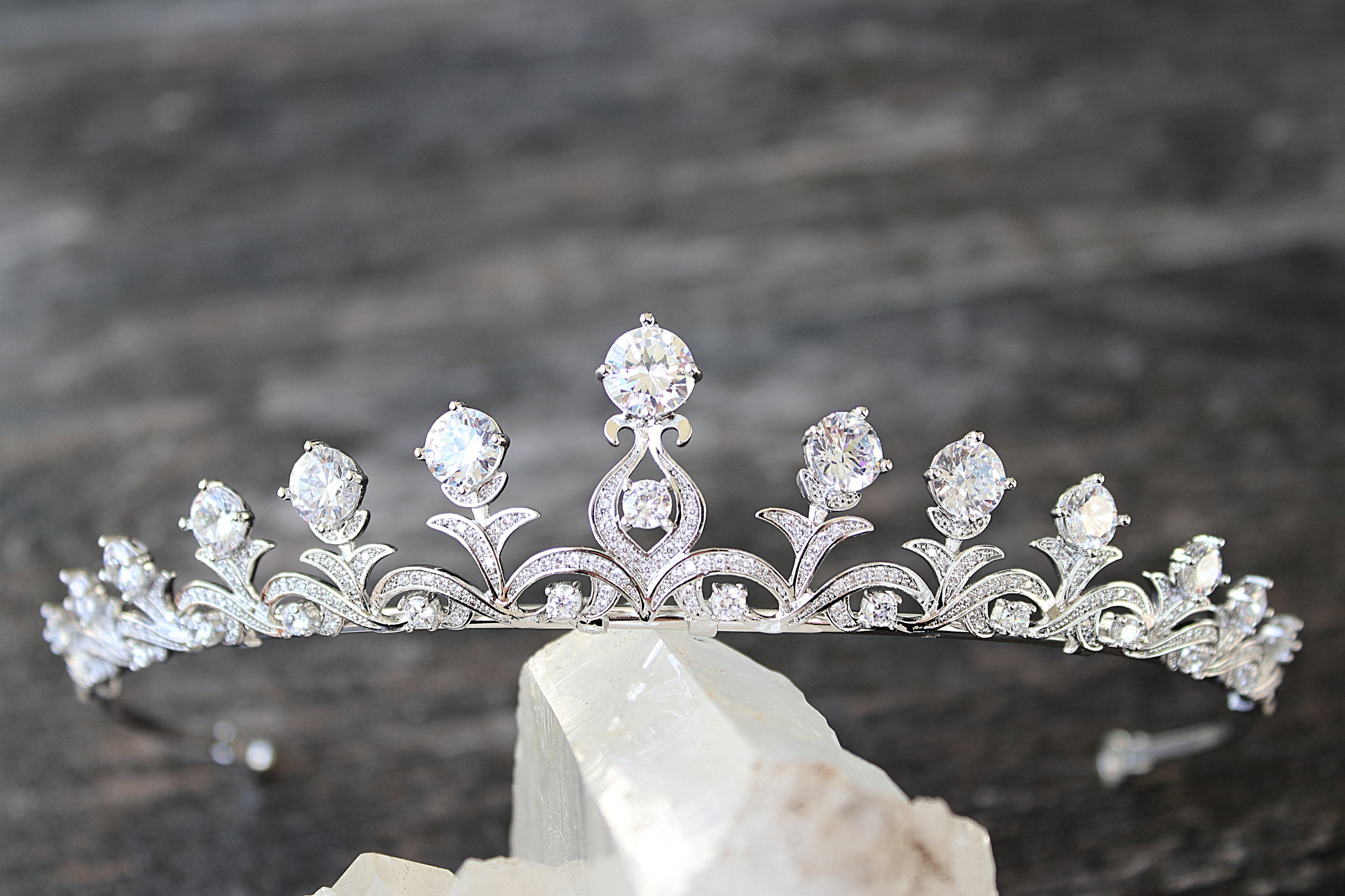 EDEN LUXE Bridal Tiara KIMBERLY Simulated Diamond Bridal Tiara