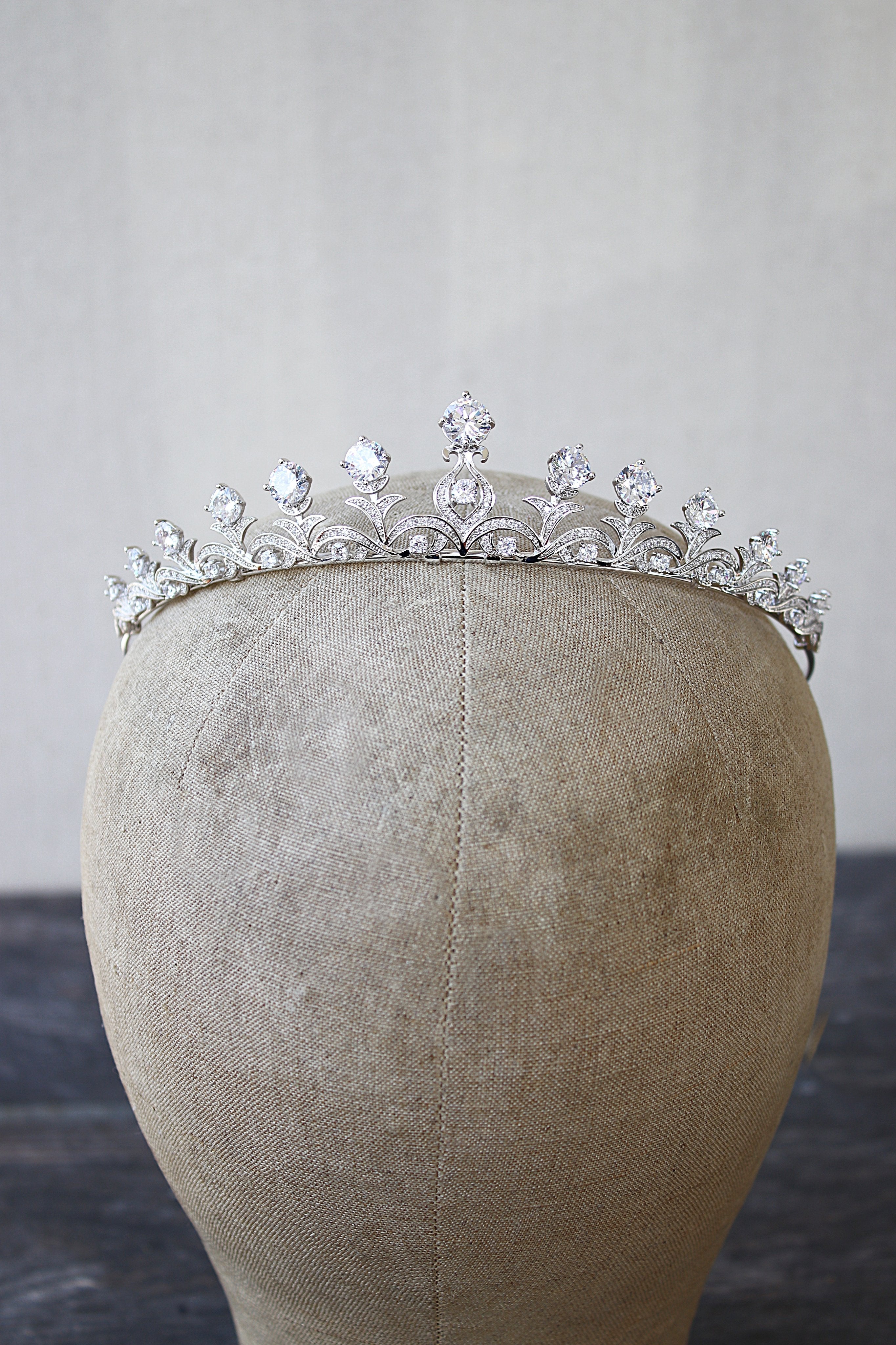 EDEN LUXE Bridal Tiara KIMBERLY Simulated Diamond Bridal Tiara