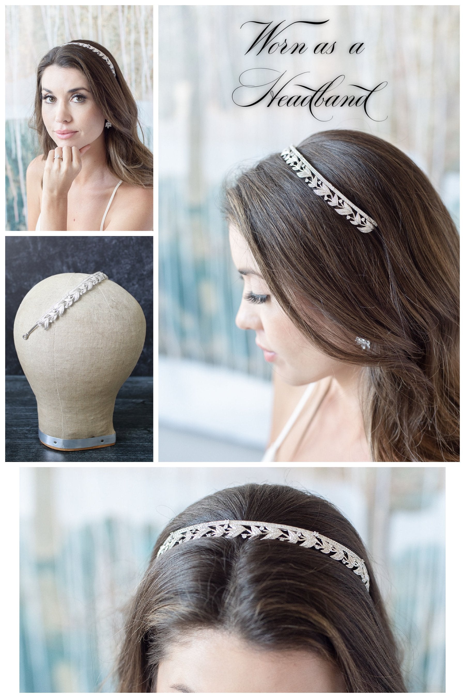 EDEN LUXE Bridal Tiara LADY VIOLET Simulated Diamond Wedding Tiara