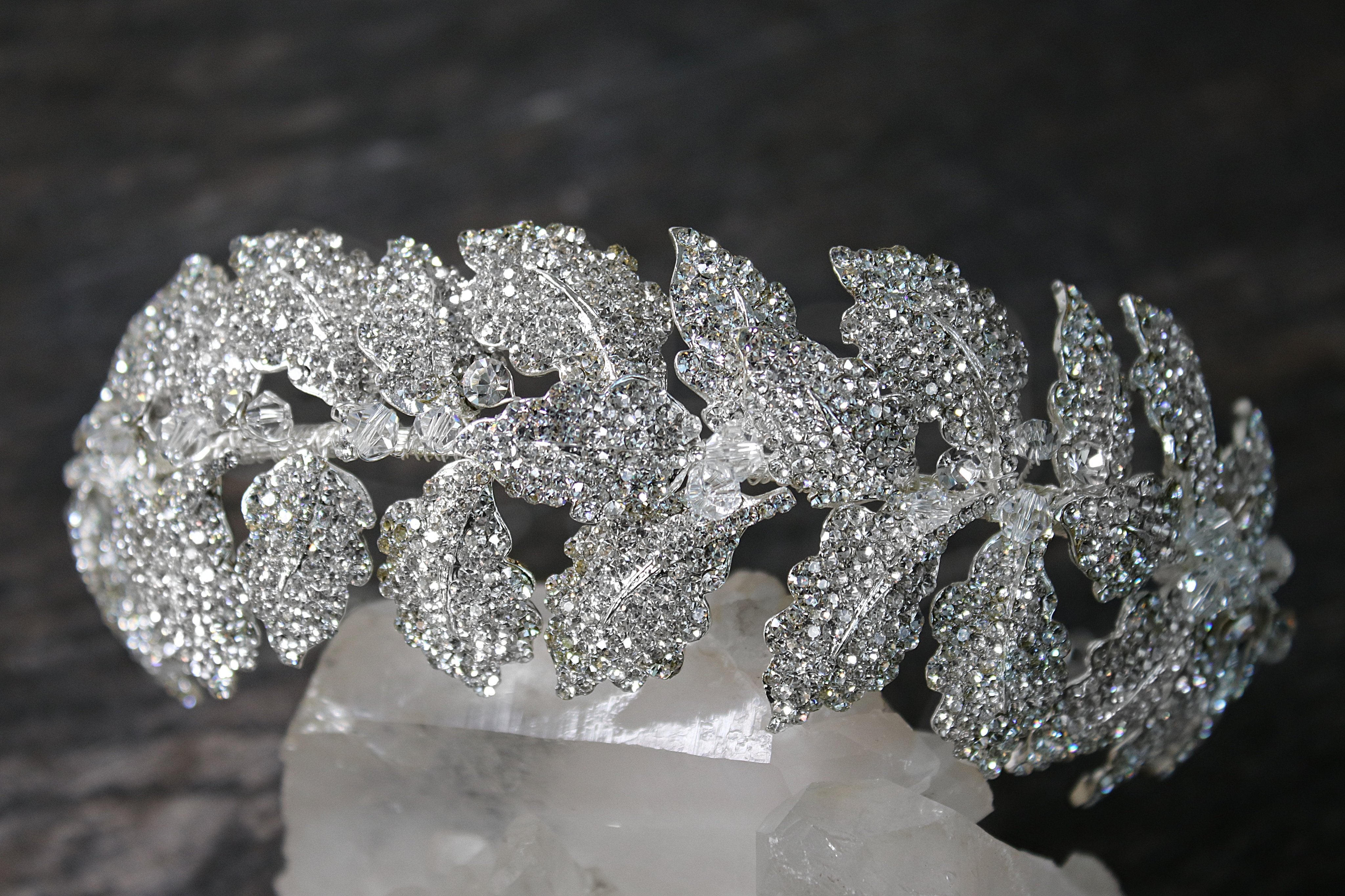 EDEN LUXE Bridal Tiara LAUREL Coronet Headpiece Tiara