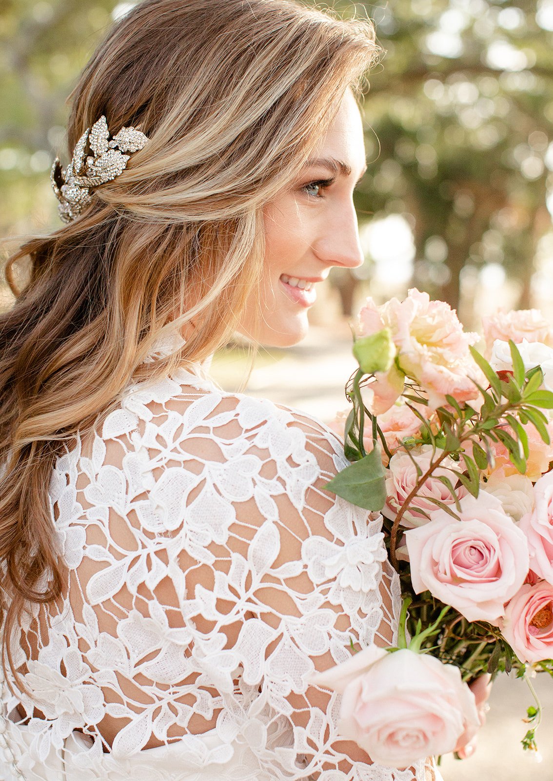 EDEN LUXE Bridal Tiara LAUREL Gold Headpiece Tiara