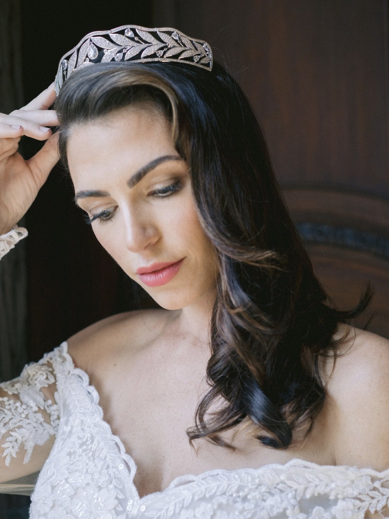 EDEN LUXE Bridal Tiara LILIAN Bandeau Tiara