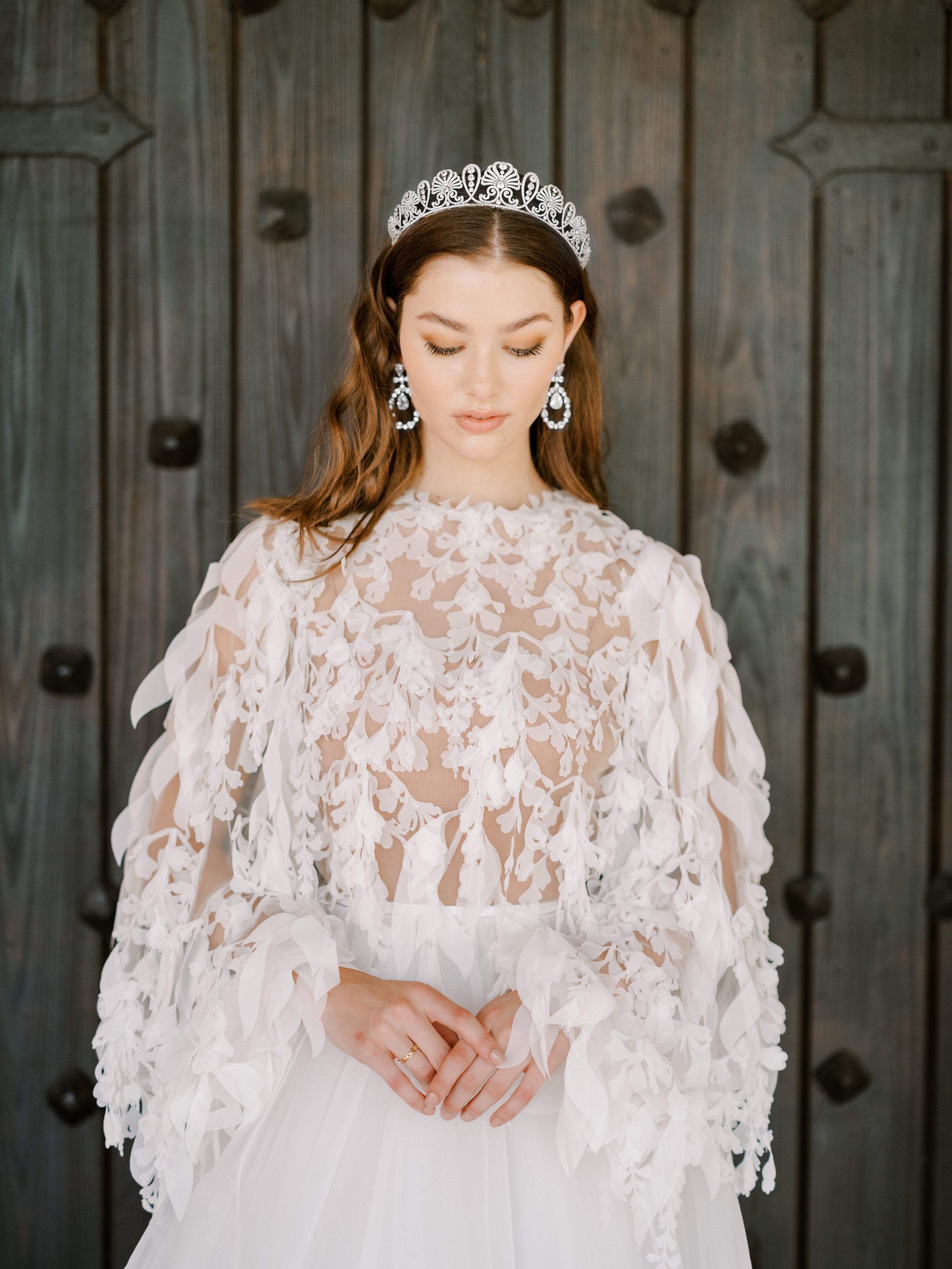 EDEN LUXE Bridal Tiara LILIBET Simulated Diamond Royal Bridal Crown