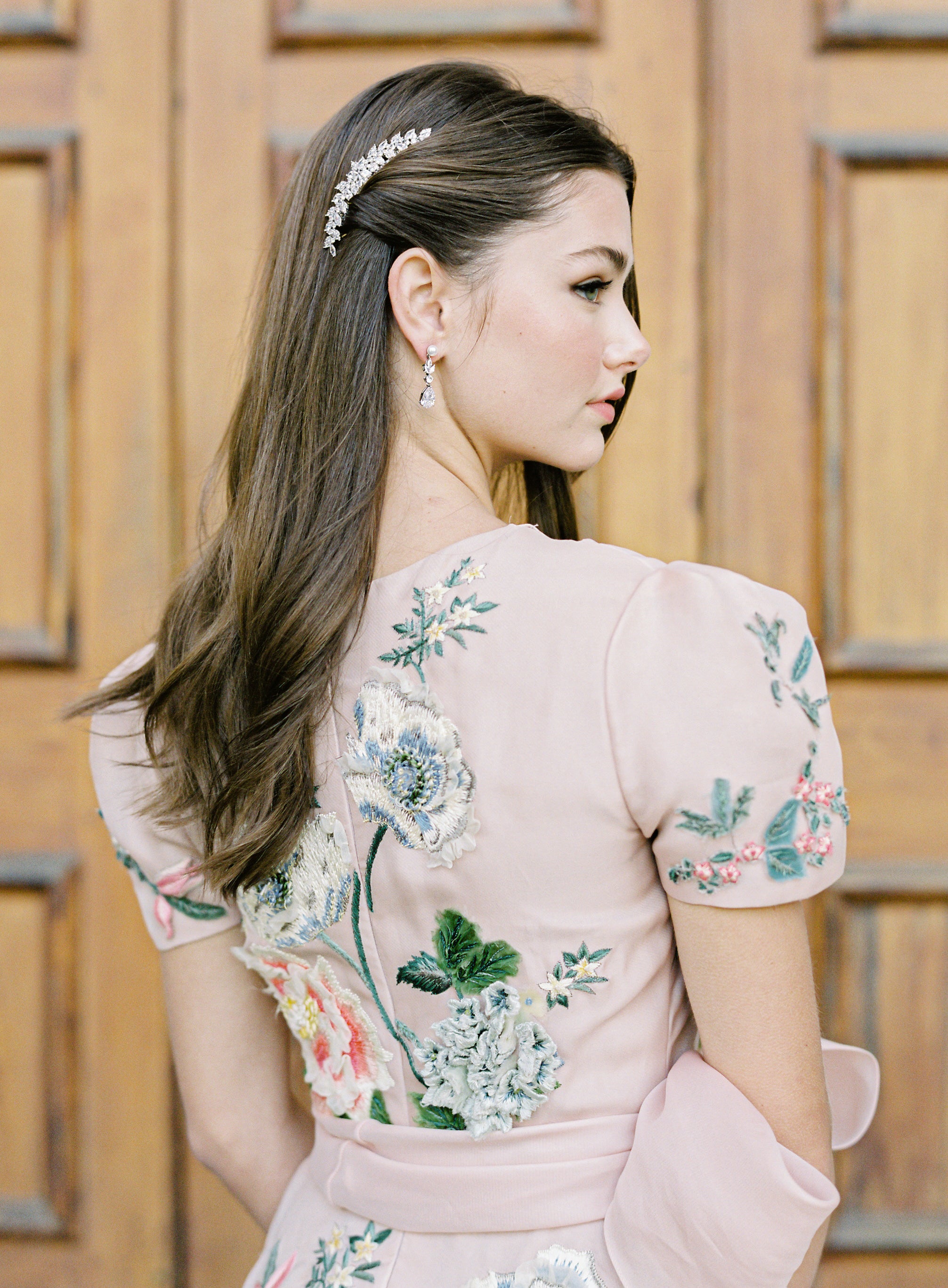 EDEN LUXE Bridal Tiara LUCILLE Simulated Diamond Bridal Headpiece Comb