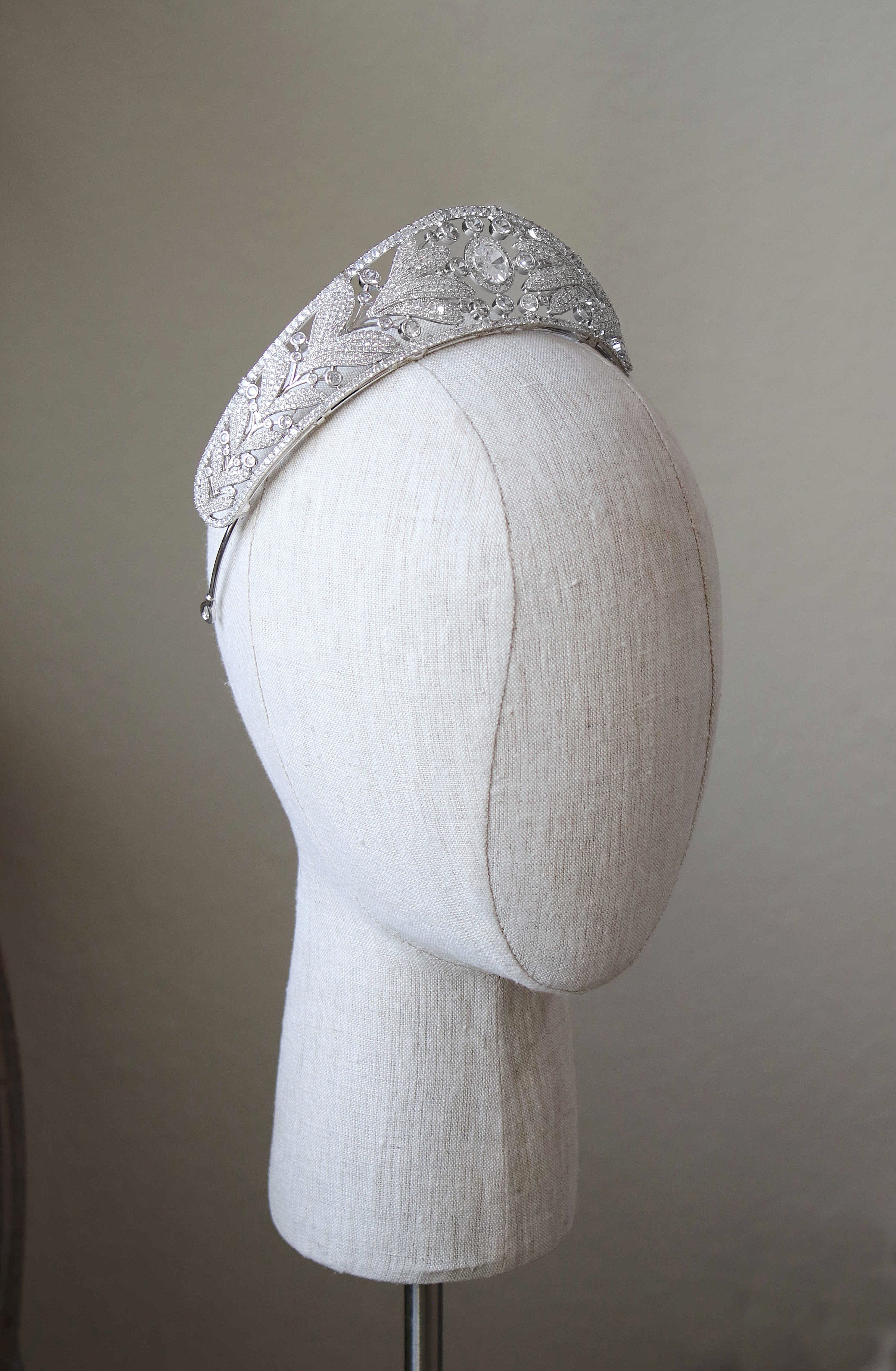 EDEN LUXE Bridal Tiara MARIE ADELAIDE Simulated Diamond Royal Bridal Crown
