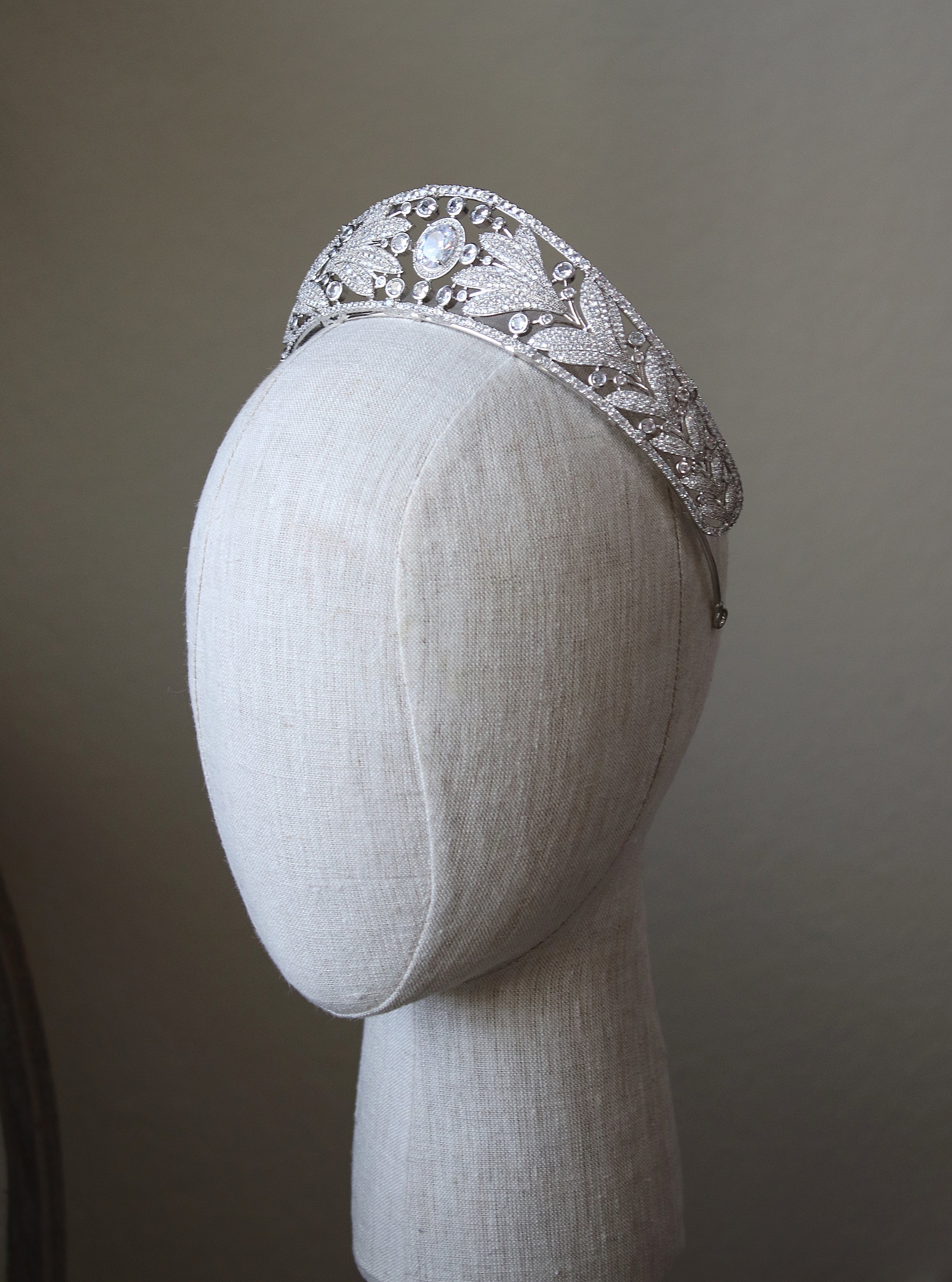 EDEN LUXE Bridal Tiara MARIE ADELAIDE Simulated Diamond Royal Bridal Crown