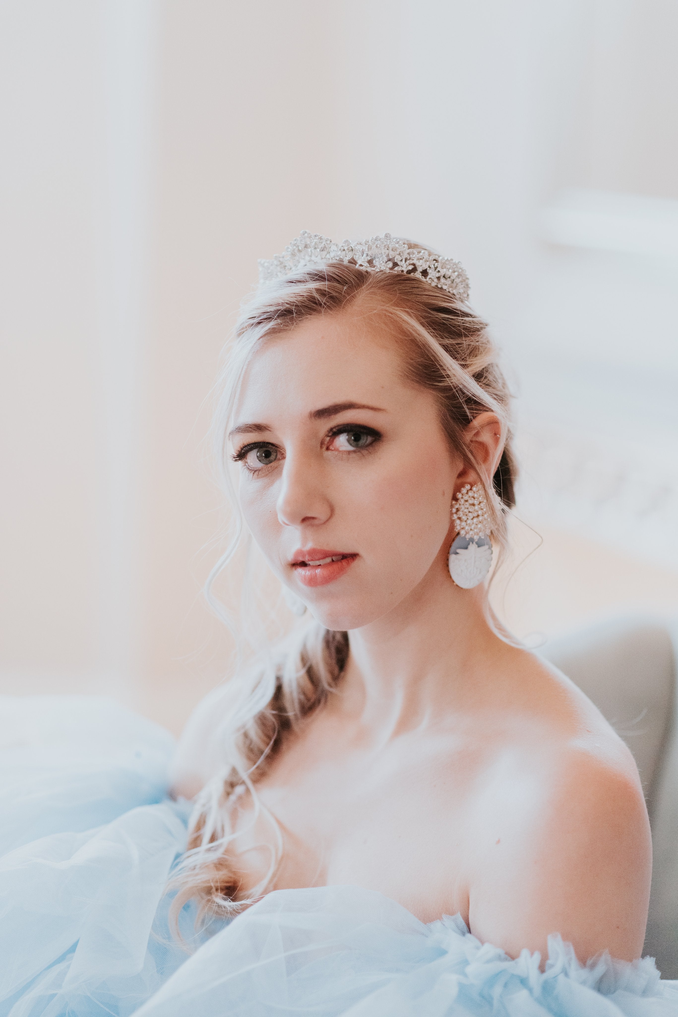 EDEN LUXE Bridal Tiara MARQUISE Silver Bridal Tiara