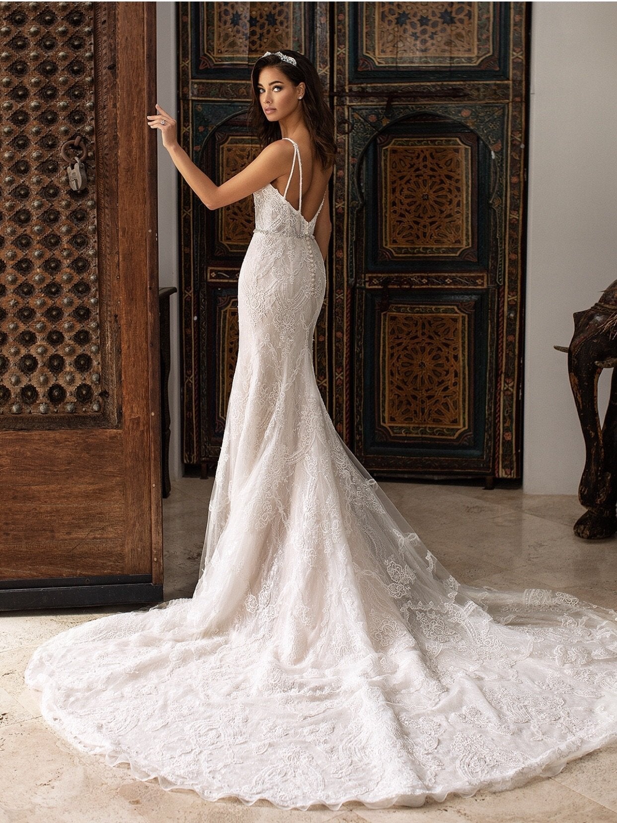 EDEN LUXE Bridal Tiara MARQUISE Silver Bridal Tiara