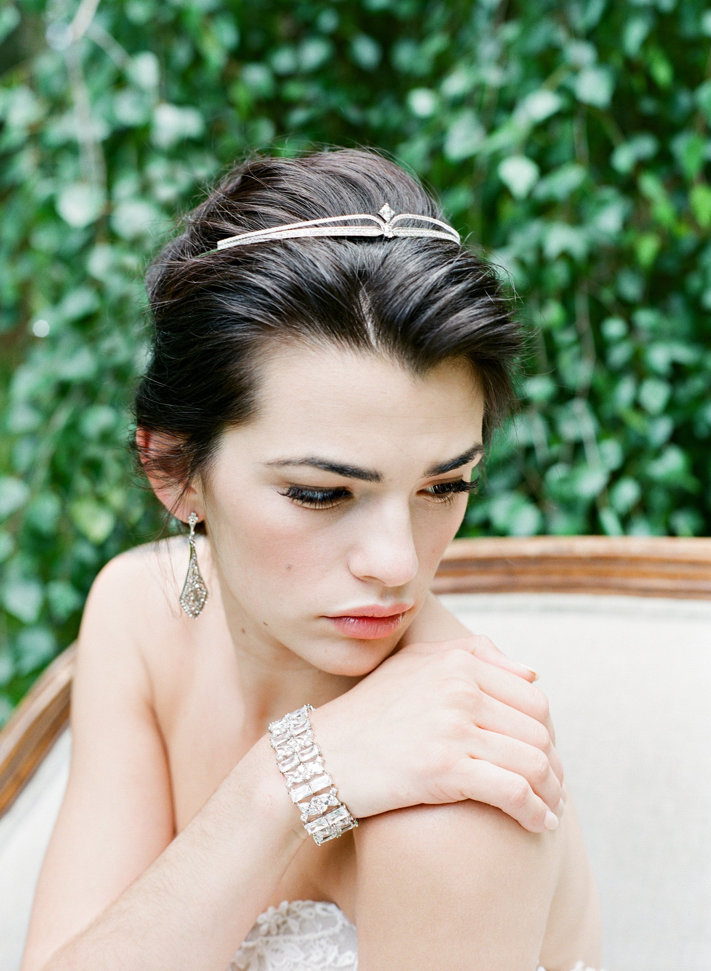 EDEN LUXE Bridal Tiara MEG Simulated Diamond Wedding Tiara