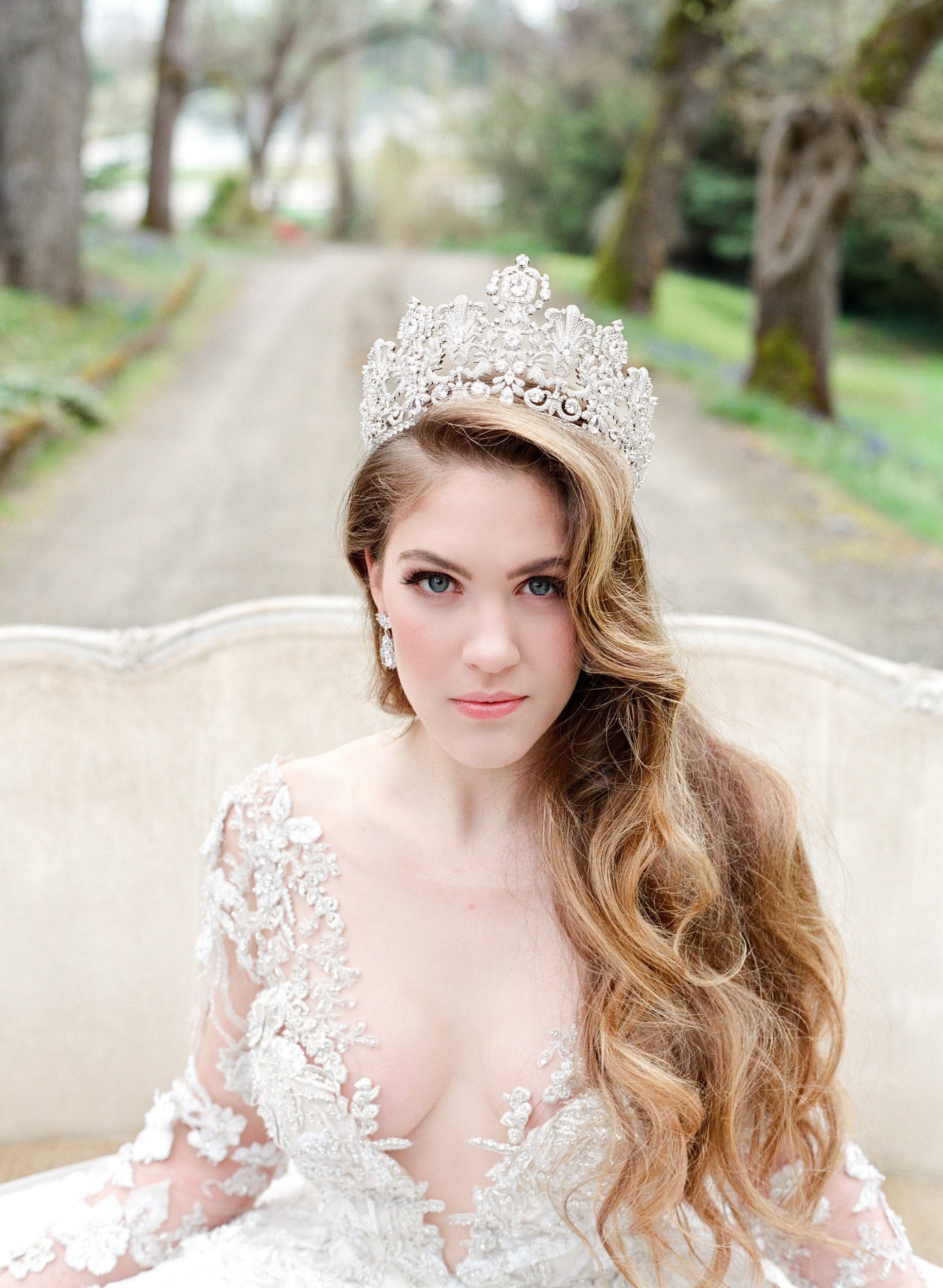 EDEN LUXE Bridal Tiara PERSEPHONE Royal Bridal Crown