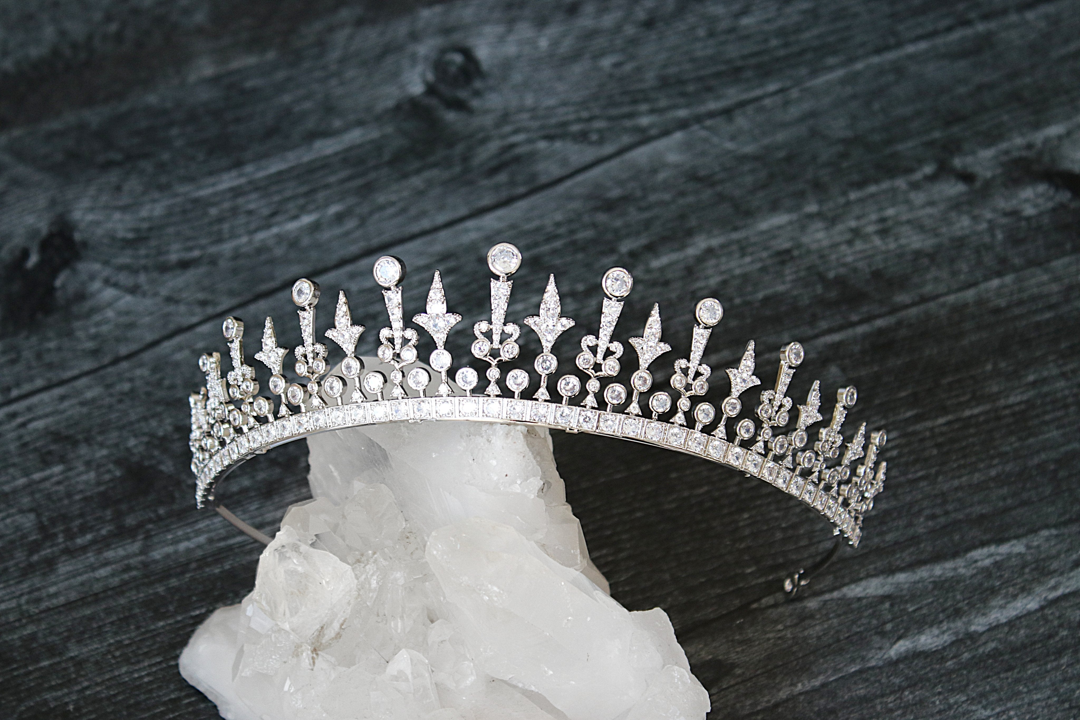 EDEN LUXE Bridal Tiara PHILLIPA Simulated Diamond Bridal Tiara
