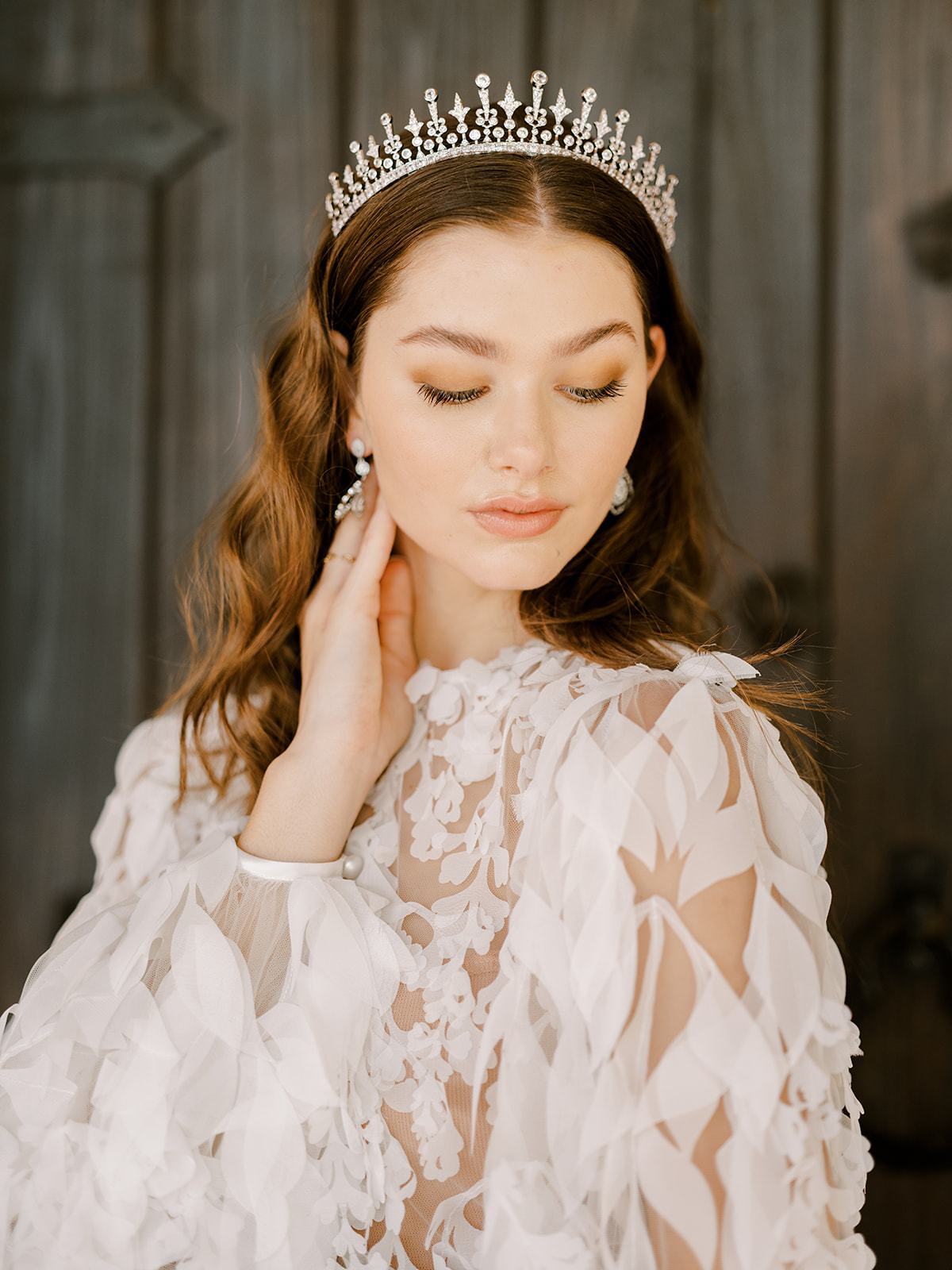 EDEN LUXE Bridal Tiara PHILLIPA Simulated Diamond Bridal Tiara