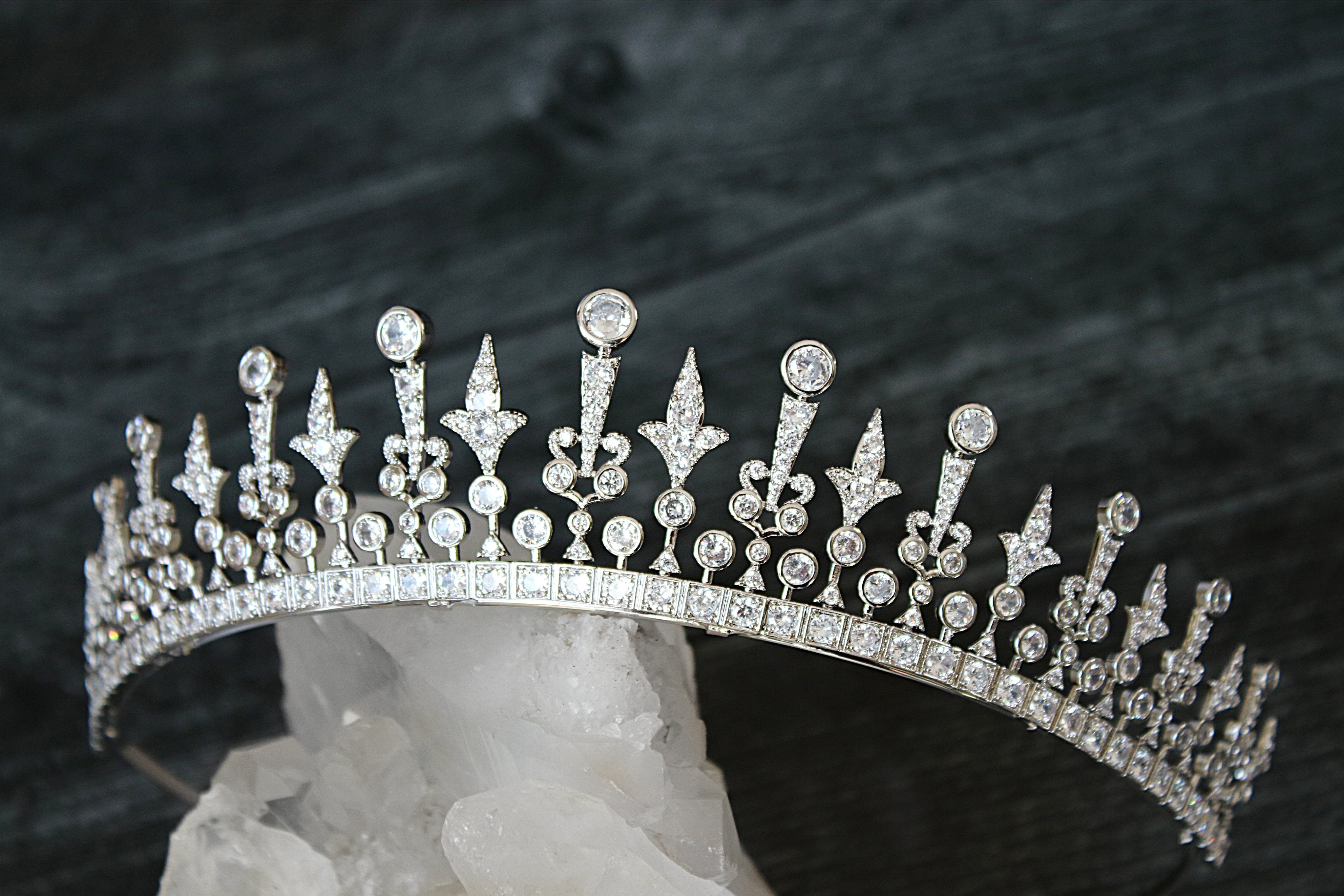 EDEN LUXE Bridal Tiara PHILLIPA Simulated Diamond Bridal Tiara
