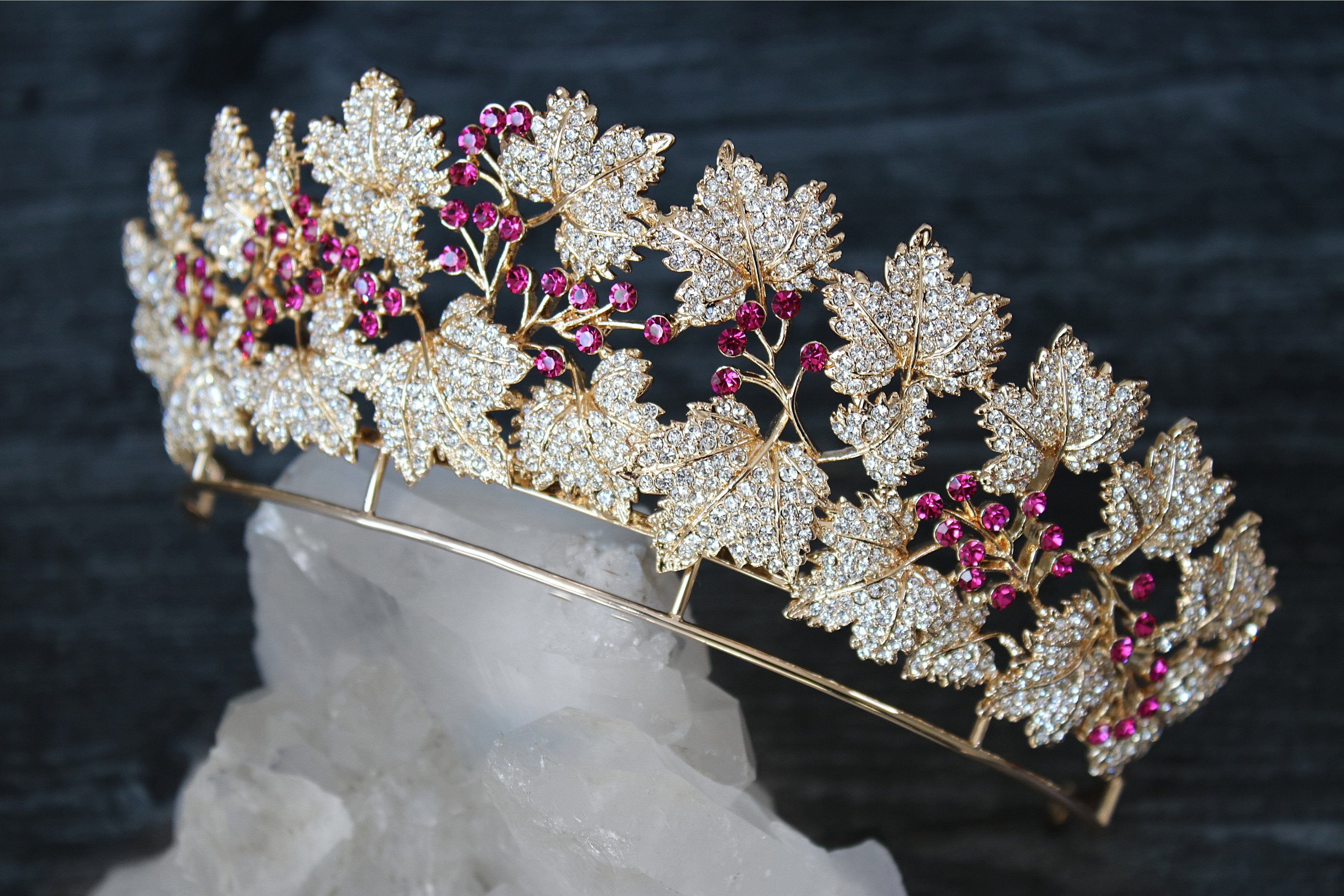 EDEN LUXE Bridal Tiara PRINCESS MARY Danish Ruby Bridal Tiara