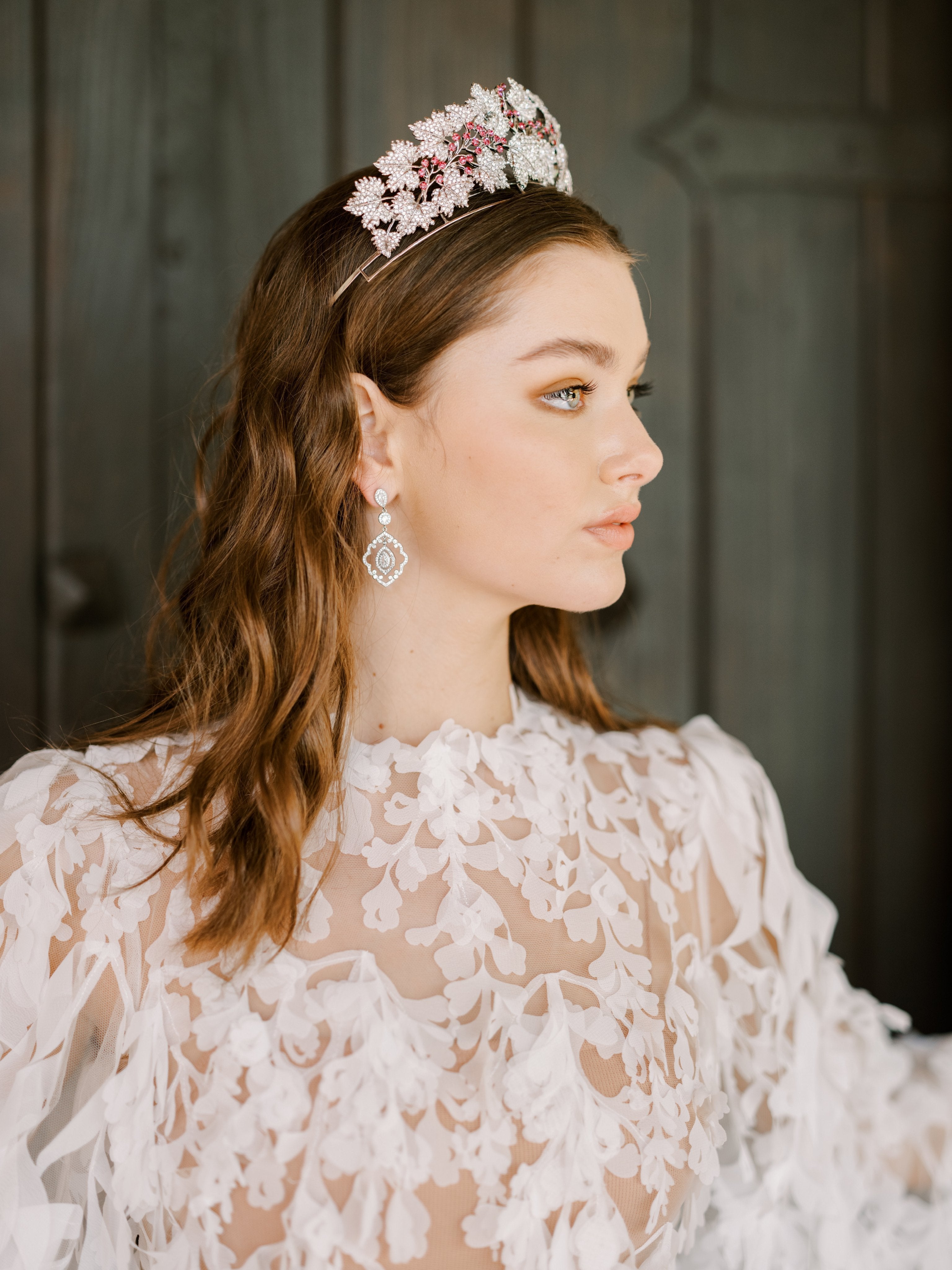 EDEN LUXE Bridal Tiara PRINCESS MARY Danish Ruby Bridal Tiara