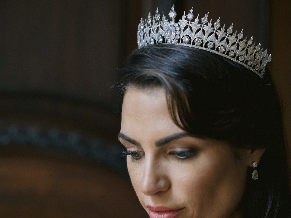 EDEN LUXE Bridal Tiara QUEEN MAXIMA Royal Bridal Crown