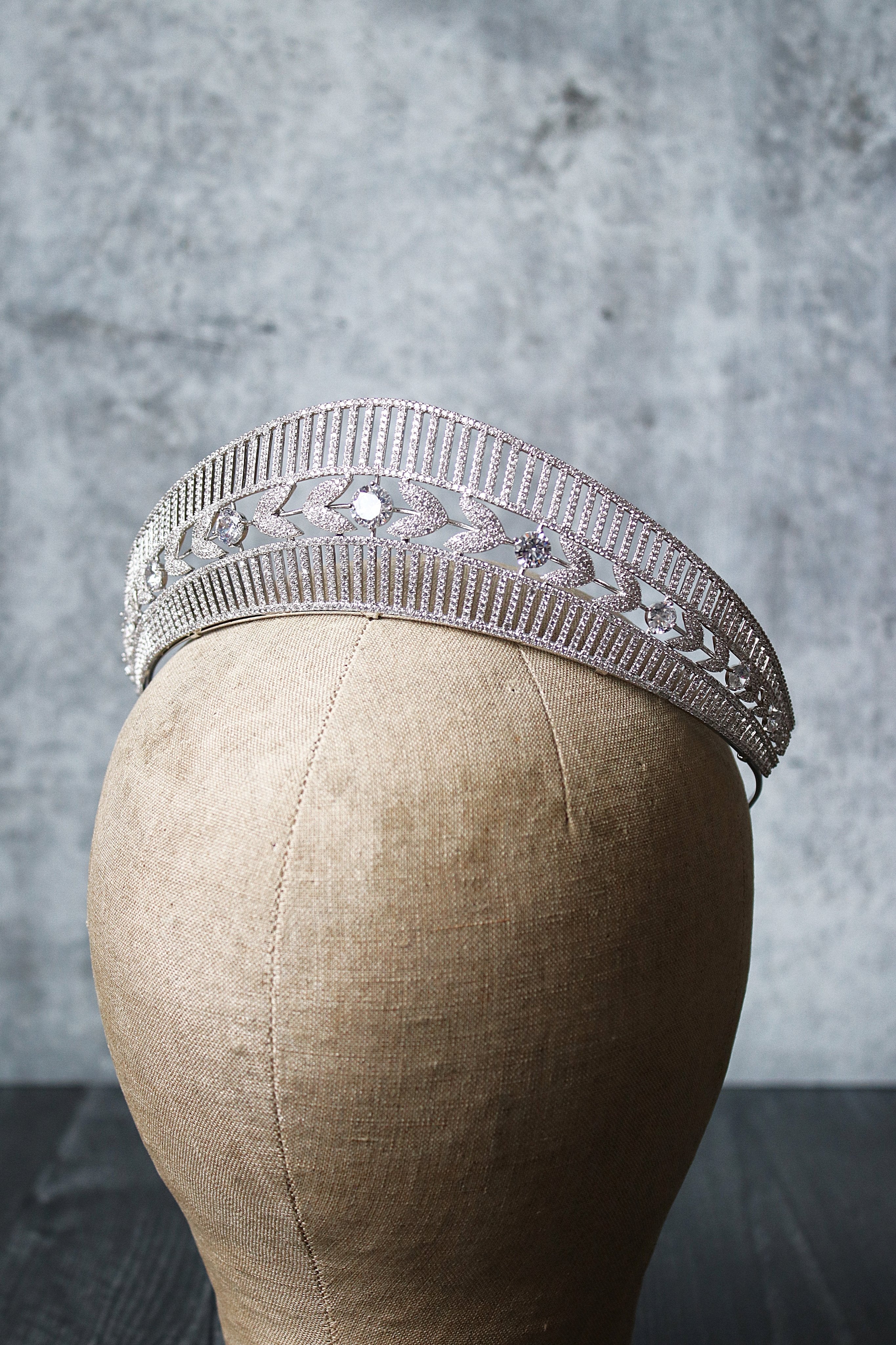 EDEN LUXE Bridal Tiara QUINN Simulated Diamond Bridal Tiara