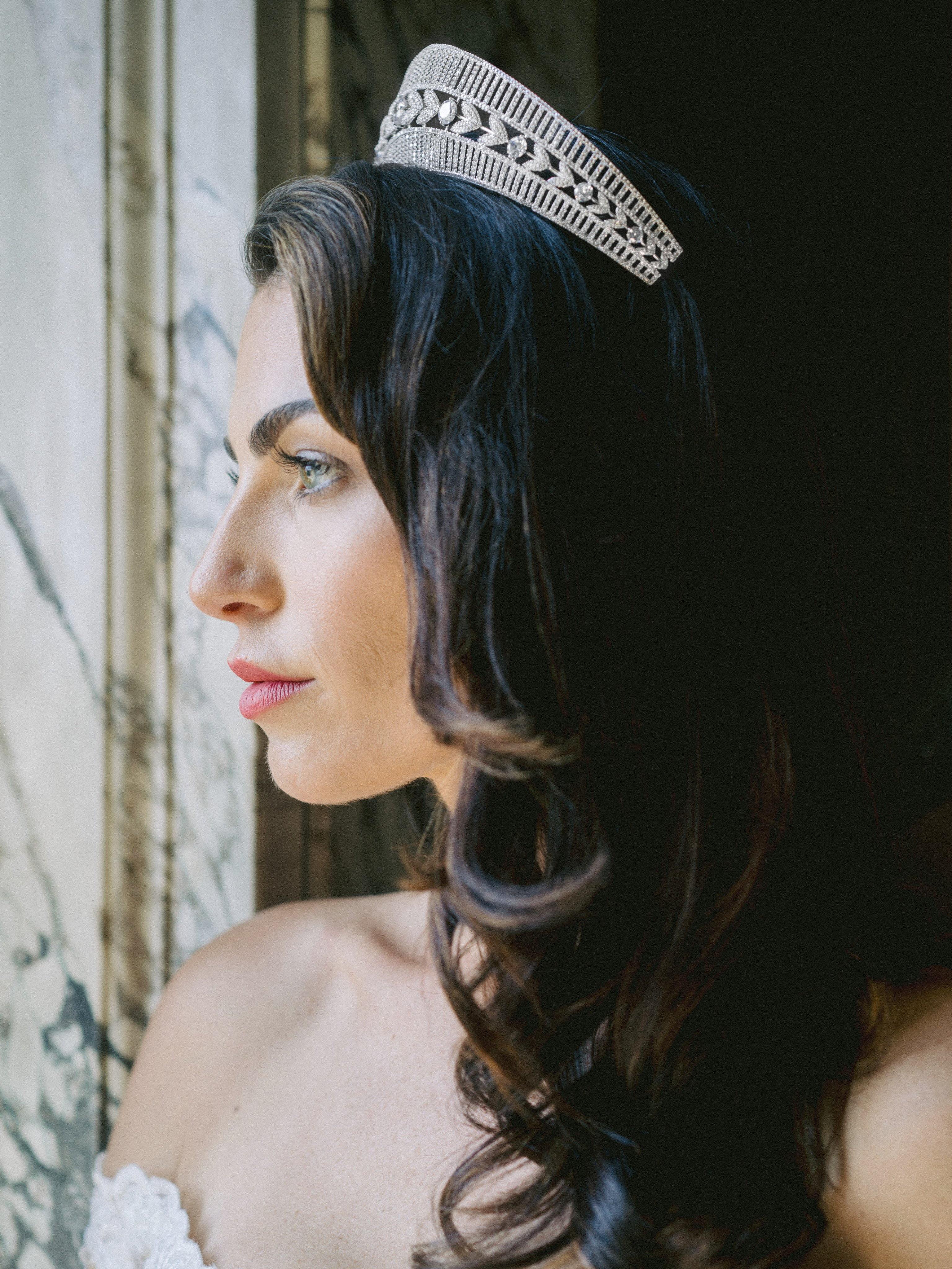 EDEN LUXE Bridal Tiara QUINN Simulated Diamond Bridal Tiara