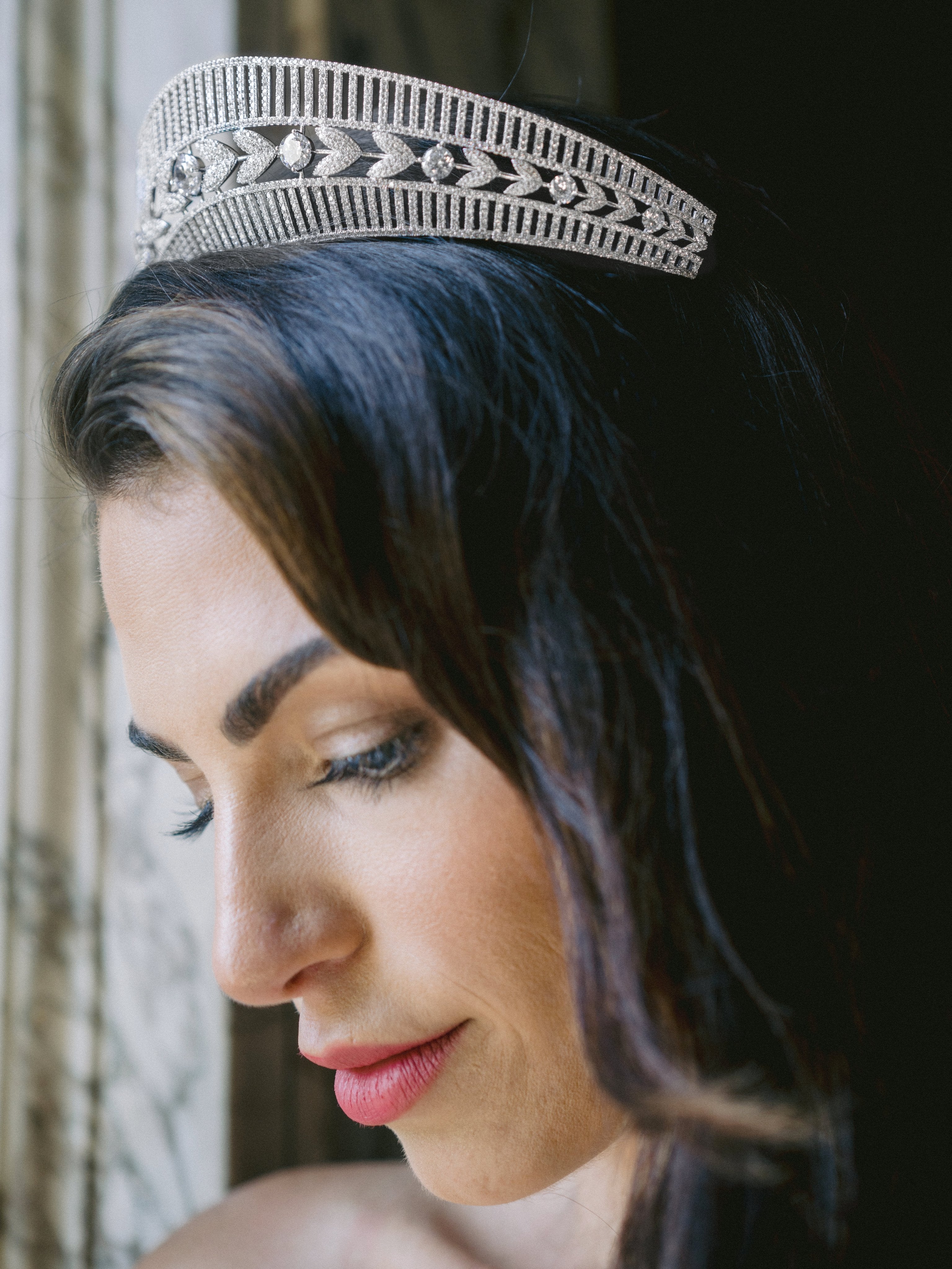 EDEN LUXE Bridal Tiara QUINN Simulated Diamond Bridal Tiara