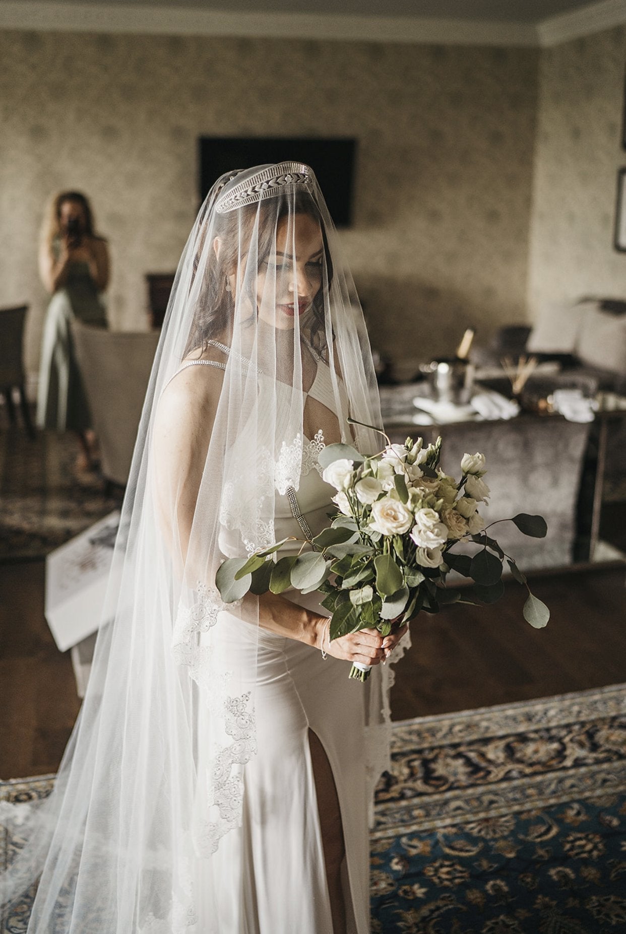 EDEN LUXE Bridal Tiara QUINN Simulated Diamond Bridal Tiara