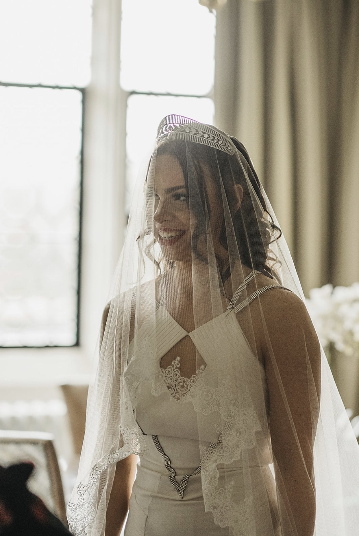 EDEN LUXE Bridal Tiara QUINN Simulated Diamond Bridal Tiara