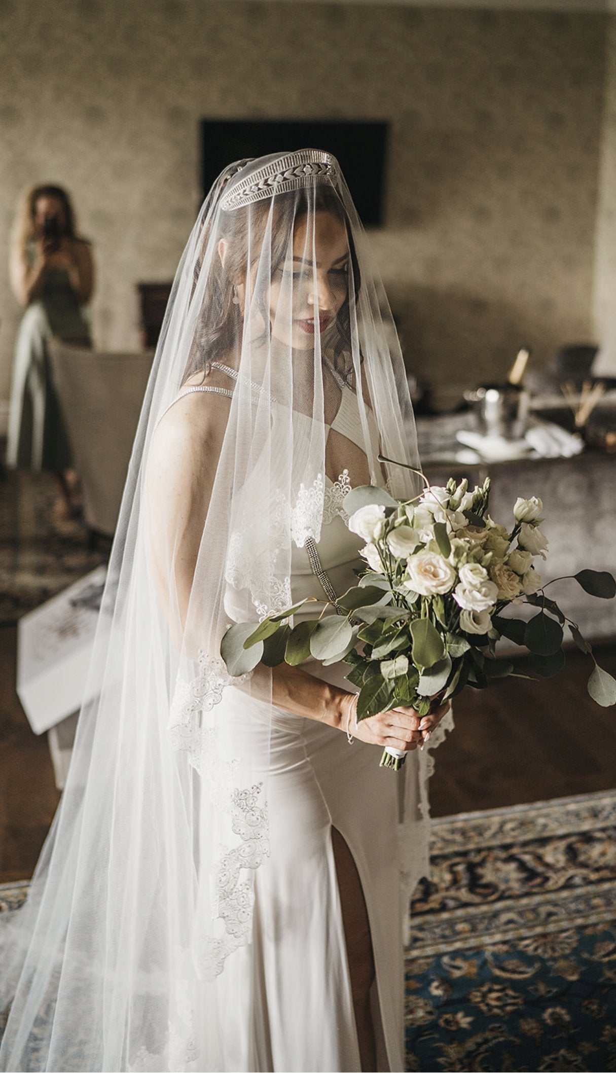 EDEN LUXE Bridal Tiara QUINN Simulated Diamond Bridal Tiara