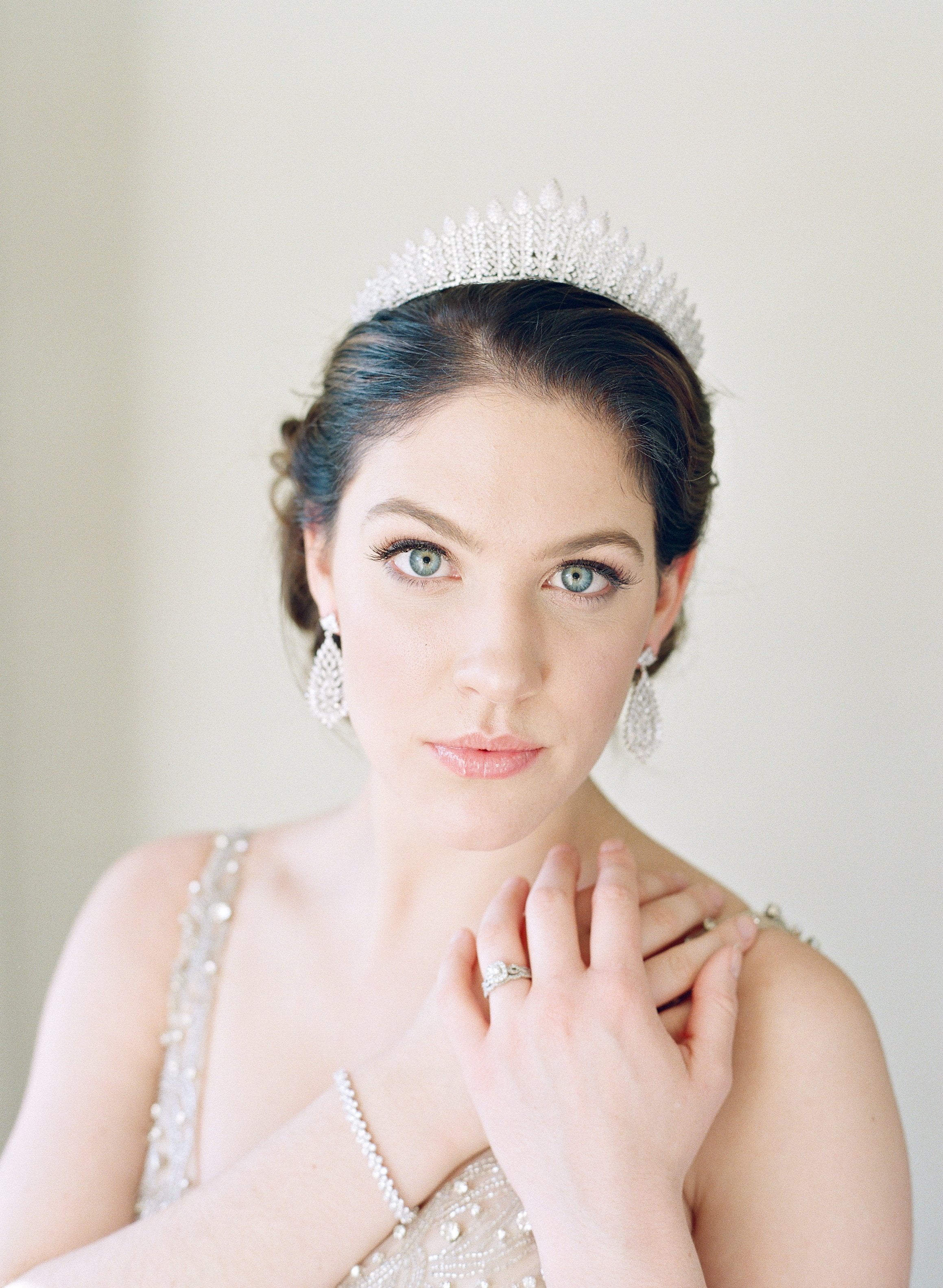 Cubic Zirconia Wedding Tiara Catherine Bridal Crown | Eden Luxe Bridal
