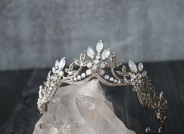 EDEN LUXE Bridal Tiara Silver - Crystals Only - As Shown MAELYNN Silver Bridal Tiara
