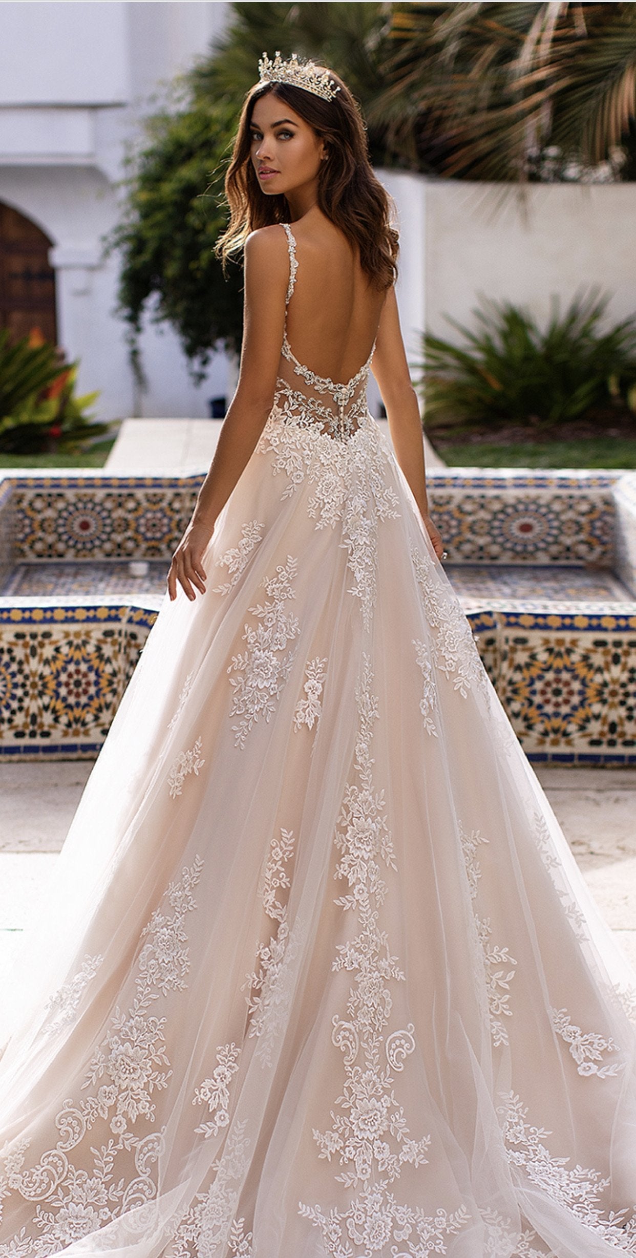 EDEN LUXE Bridal Tiara Silver QUEEN VICTORIA Bridal Tiara