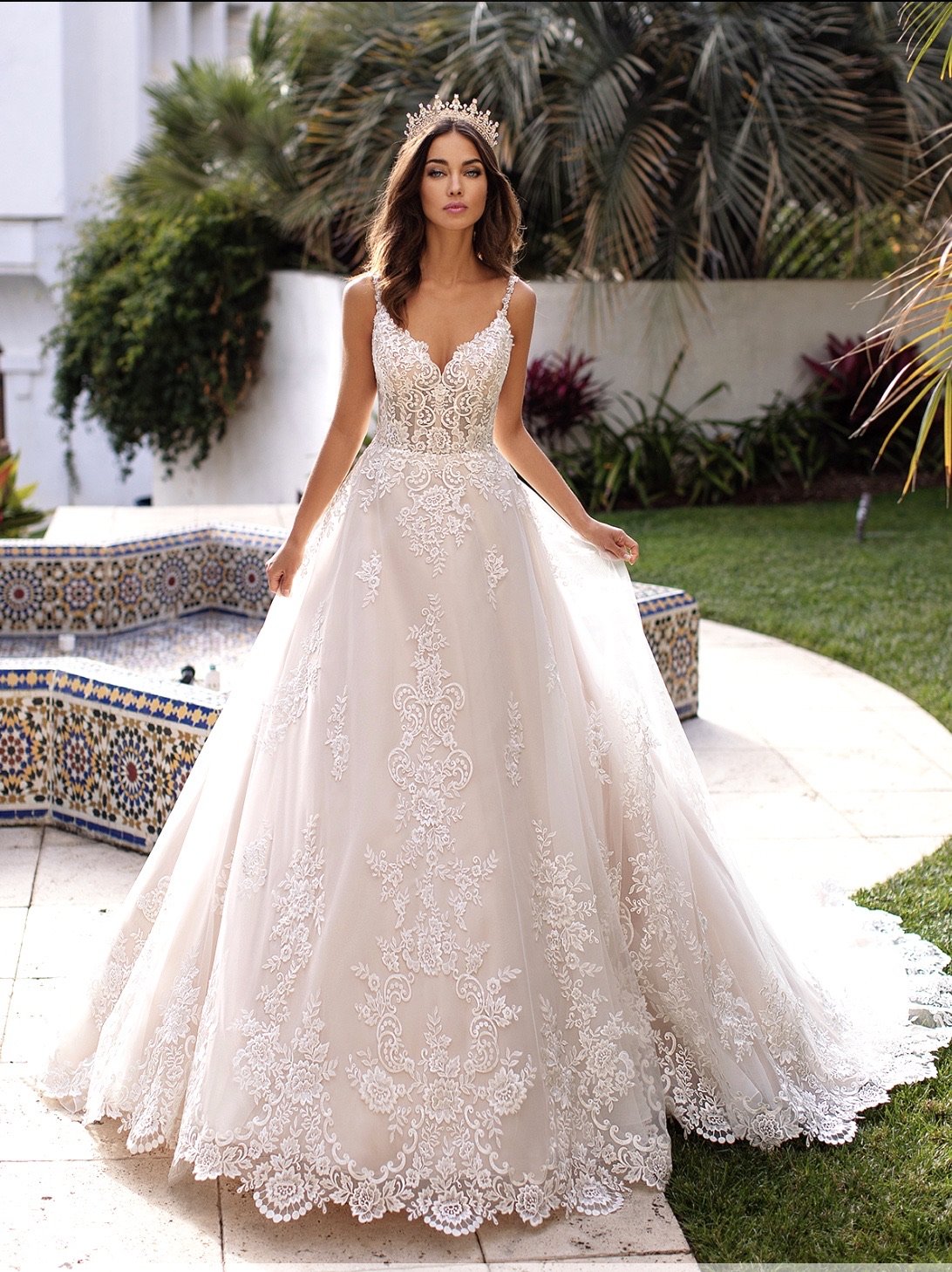 EDEN LUXE Bridal Tiara Silver QUEEN VICTORIA Bridal Tiara