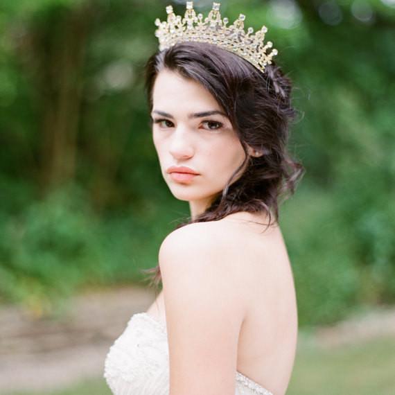 EDEN LUXE Bridal Tiara Silver QUEEN VICTORIA Bridal Tiara