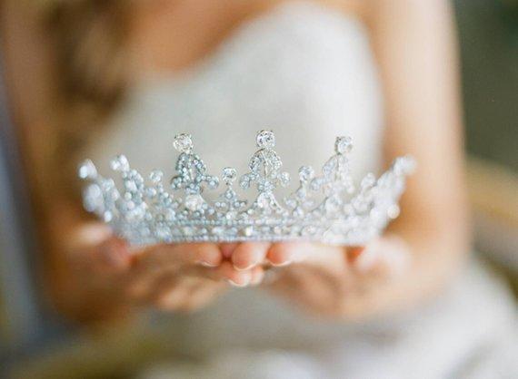 EDEN LUXE Bridal Tiara Silver QUEEN VICTORIA Bridal Tiara