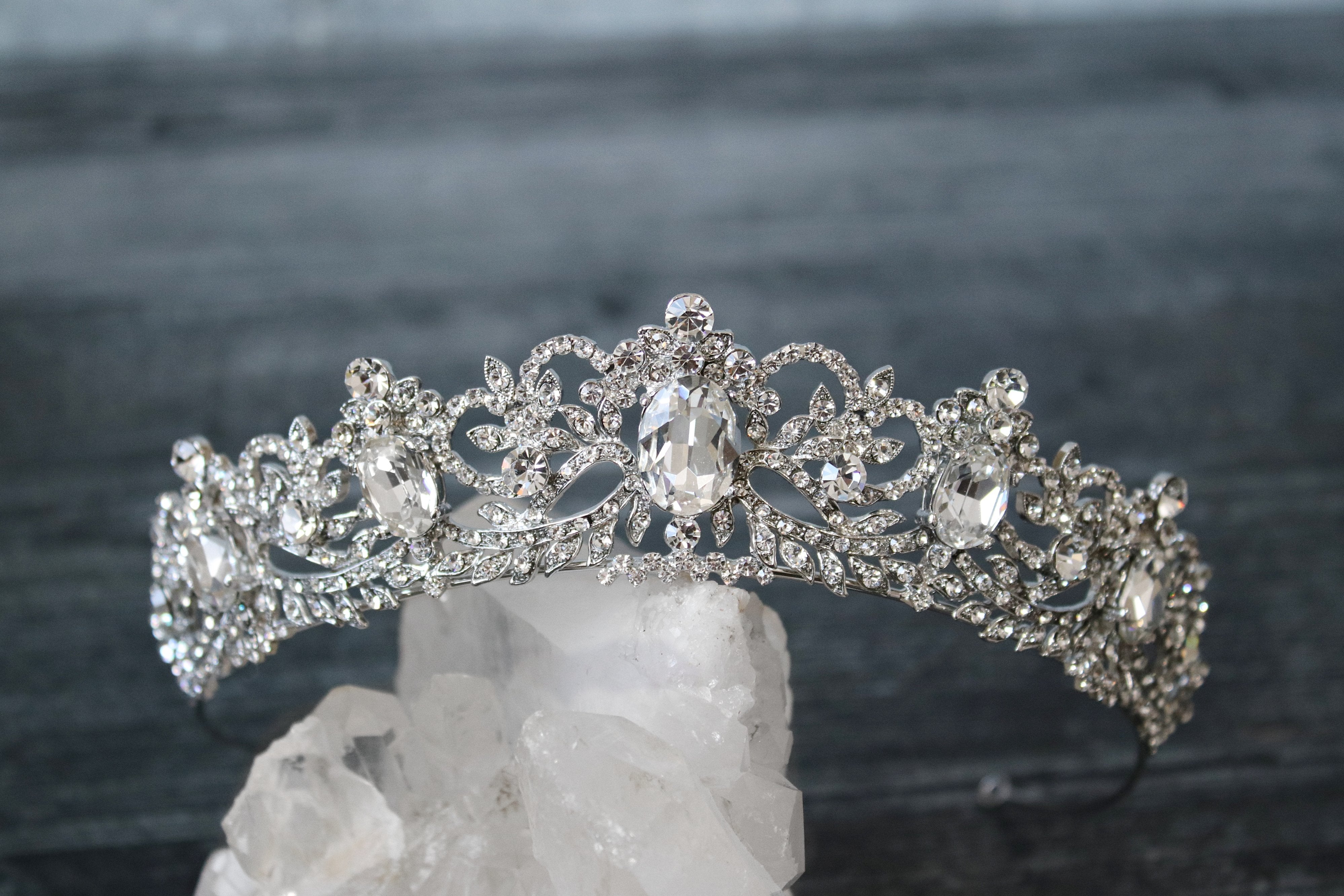 EDEN LUXE Bridal Tiara Something Blue PIPER Wedding Tiara