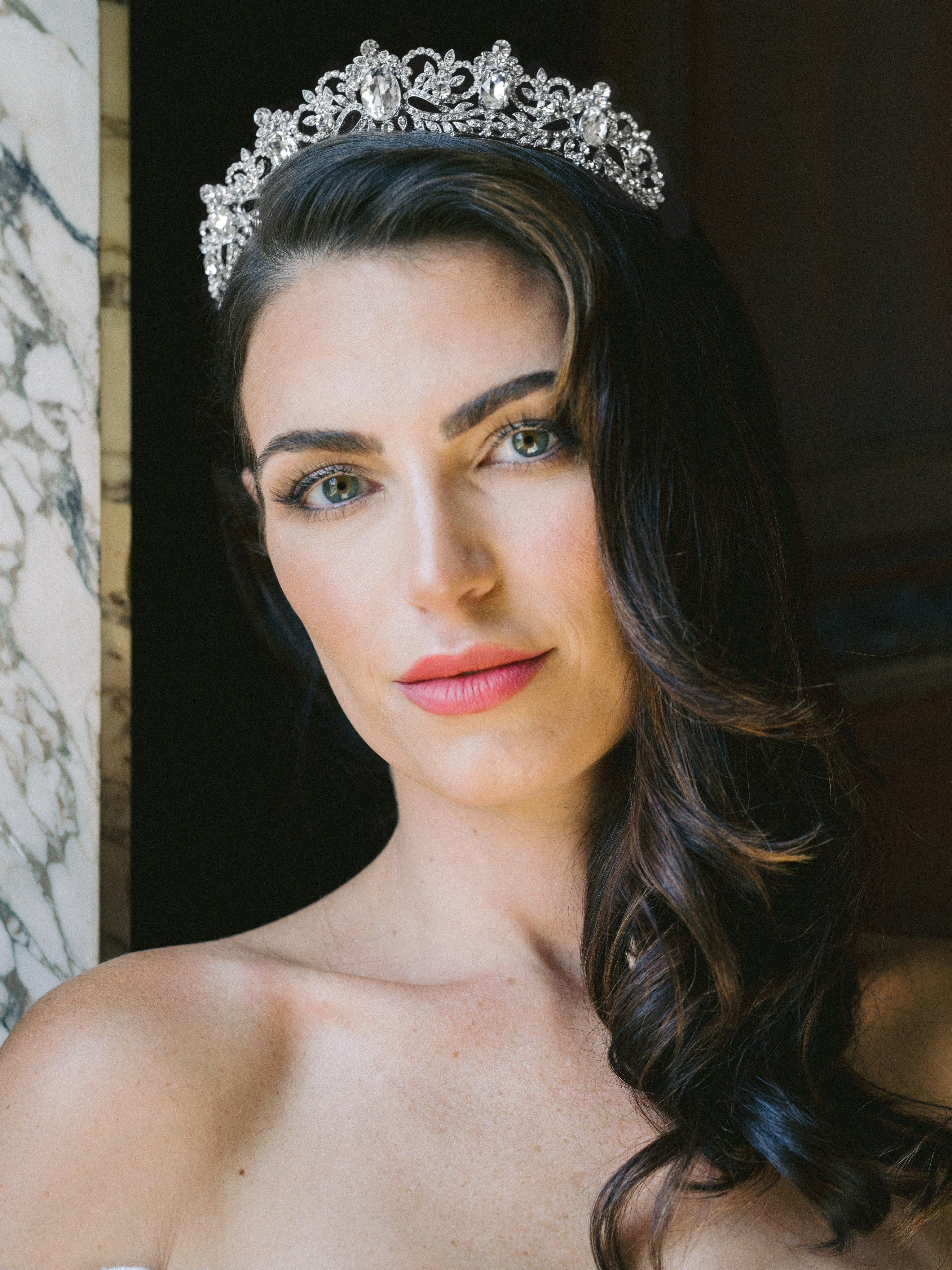 EDEN LUXE Bridal Tiara Something Blue PIPER Wedding Tiara