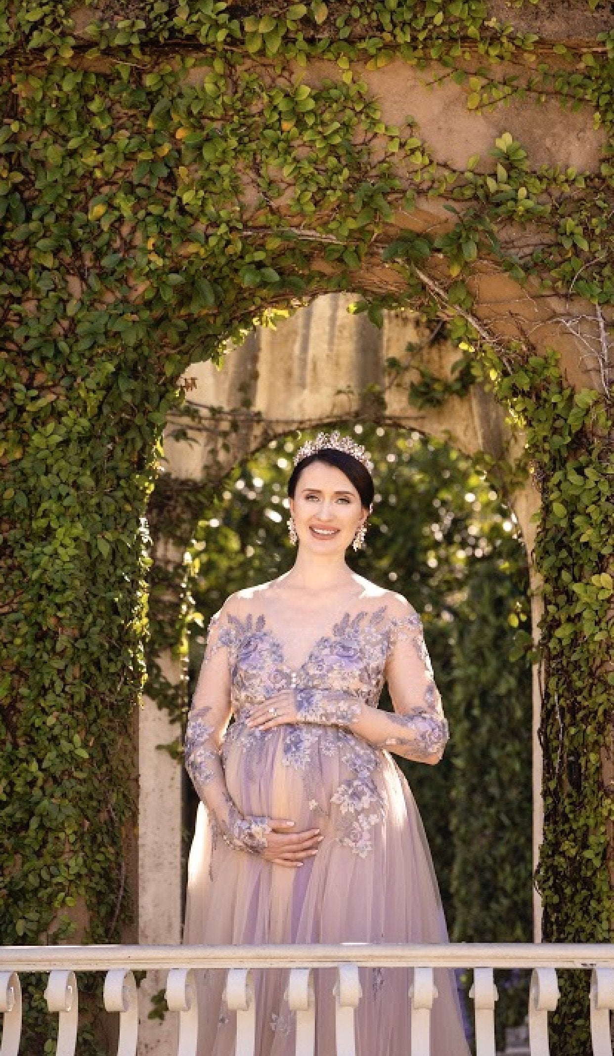 EDEN LUXE Bridal Tiara, Tiaras GENEVIEVE Tiara and Earrings Set with Citrine, Blue Topaz and Amethyst Briolettes