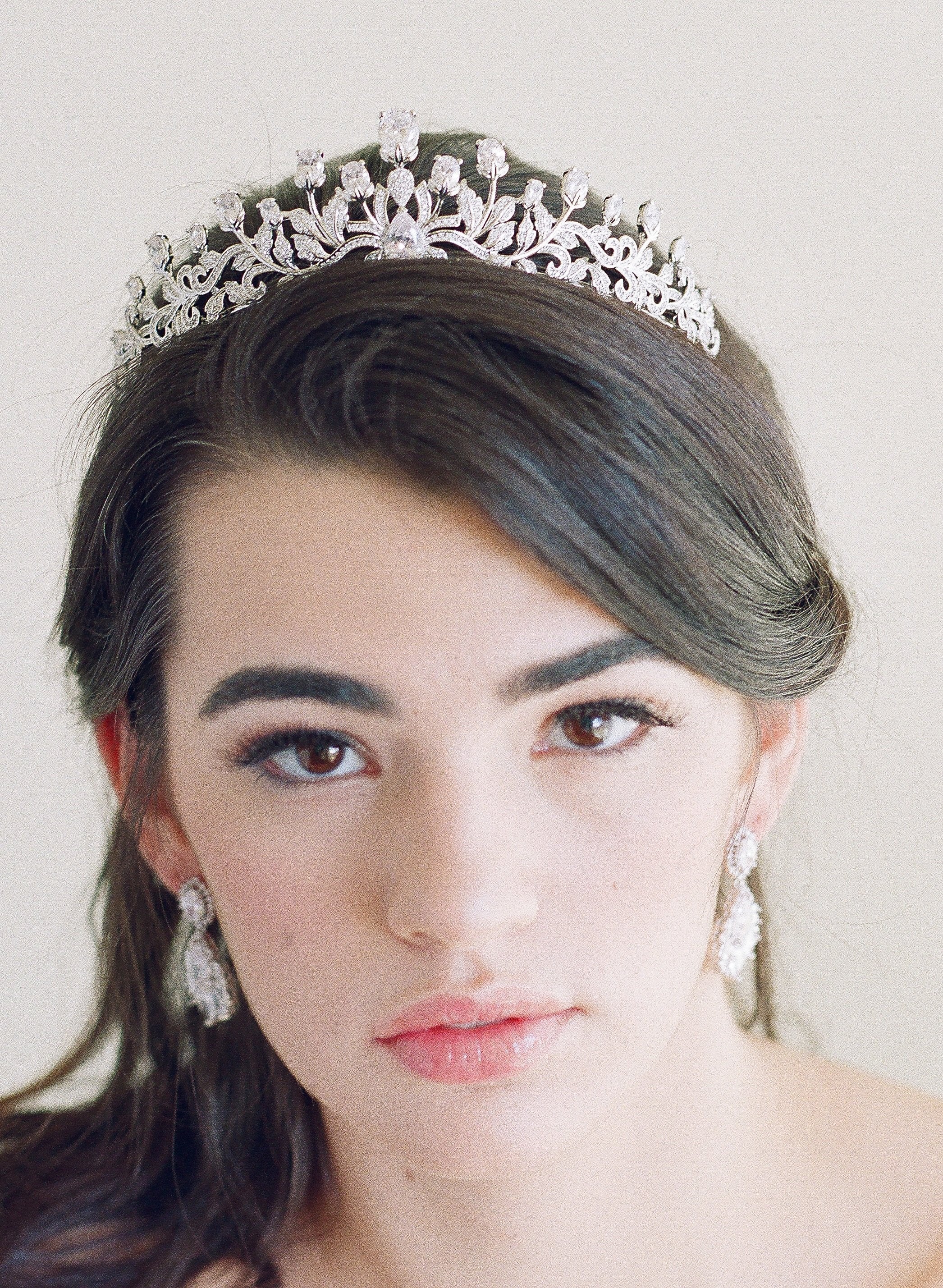 EDEN LUXE Bridal Tiara URSULA Bridal Tiara and Wedding Earrings