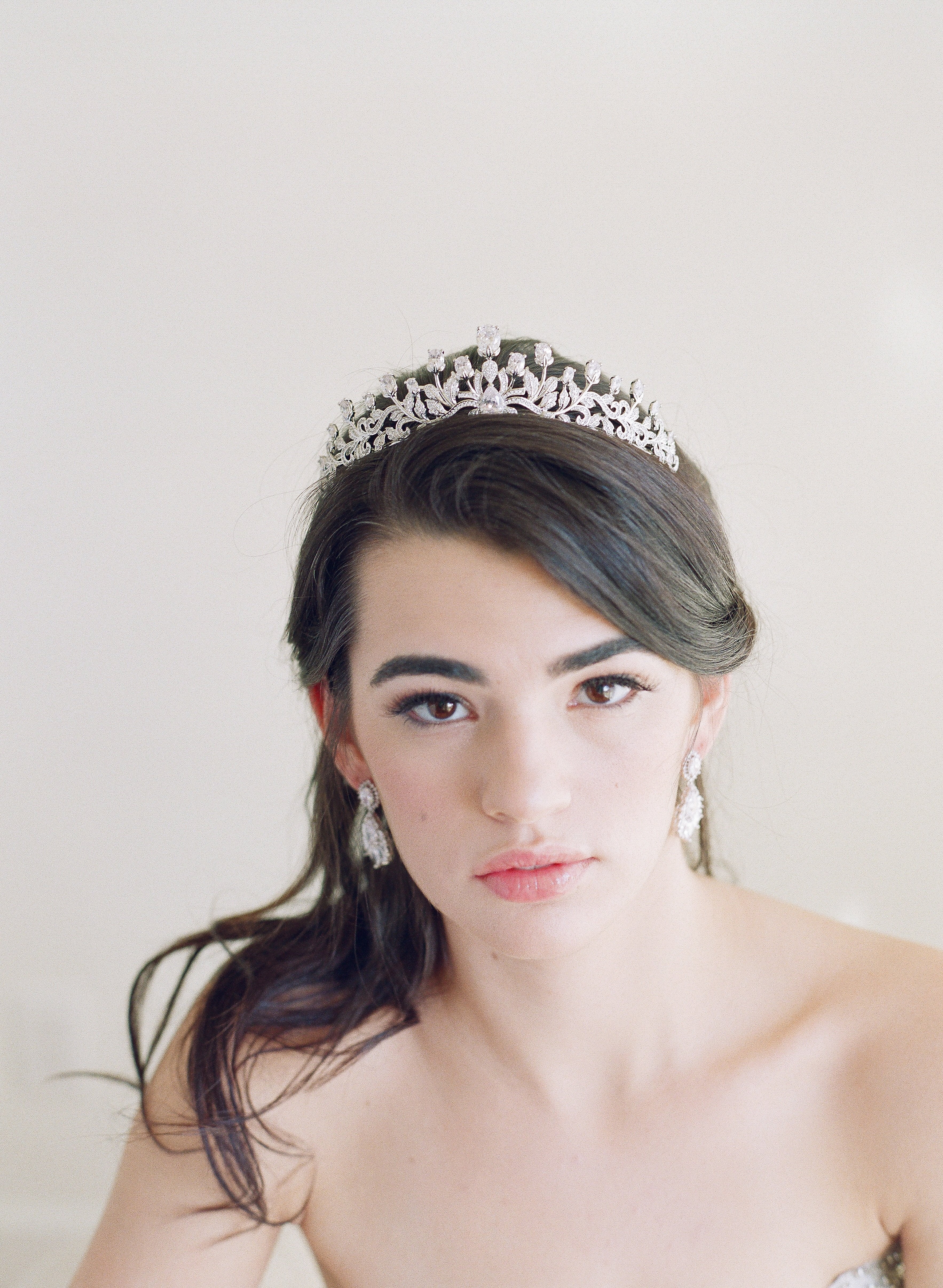 EDEN LUXE Bridal Tiara URSULA Bridal Tiara and Wedding Earrings