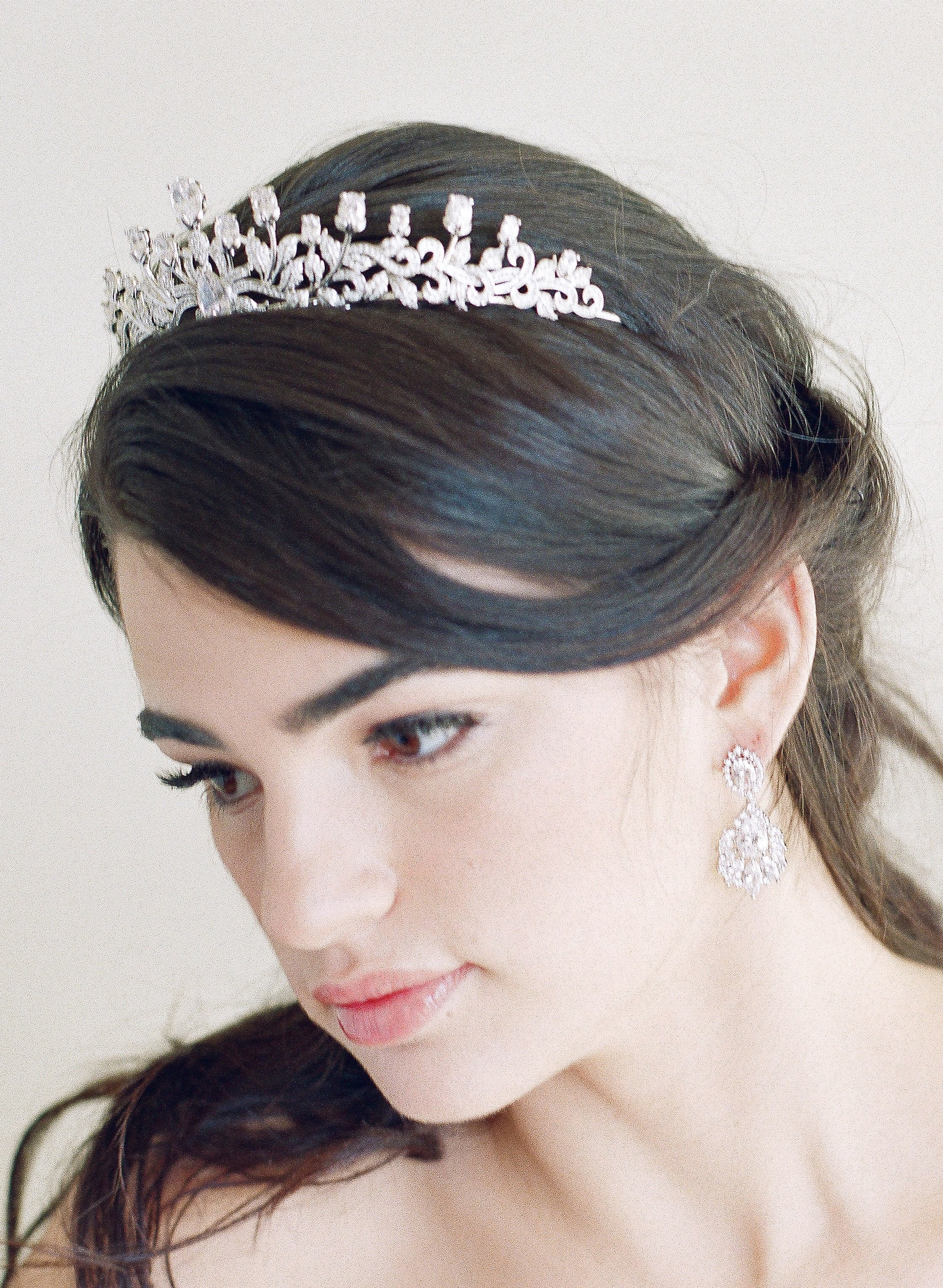 EDEN LUXE Bridal Tiara URSULA Bridal Tiara and Wedding Earrings