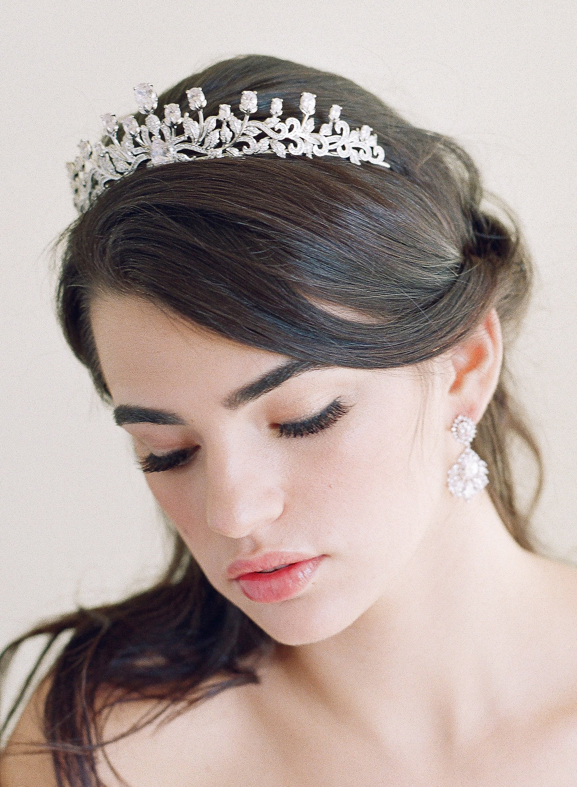 EDEN LUXE Bridal Tiara URSULA Bridal Tiara and Wedding Earrings
