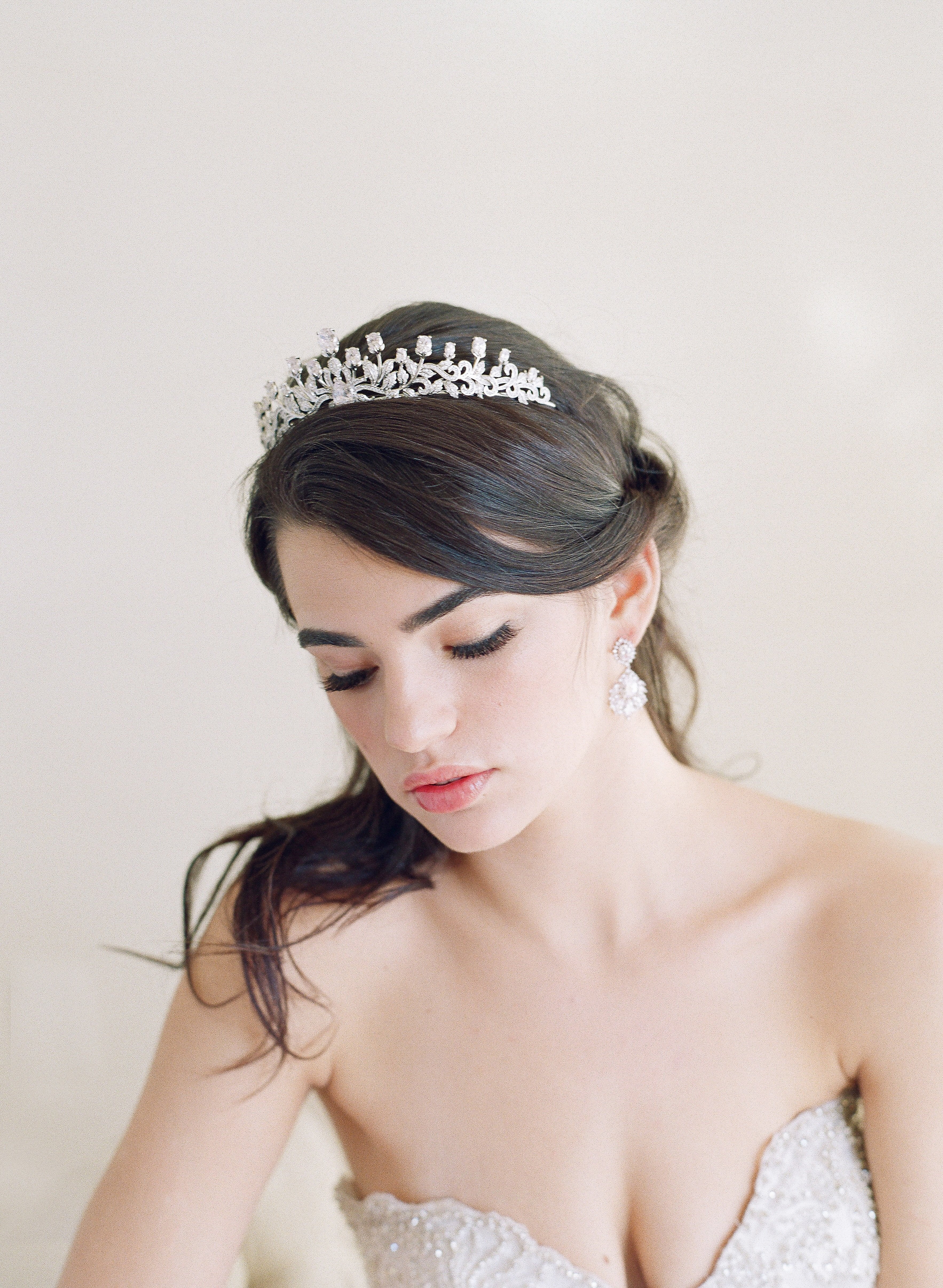 EDEN LUXE Bridal Tiara URSULA Bridal Tiara and Wedding Earrings
