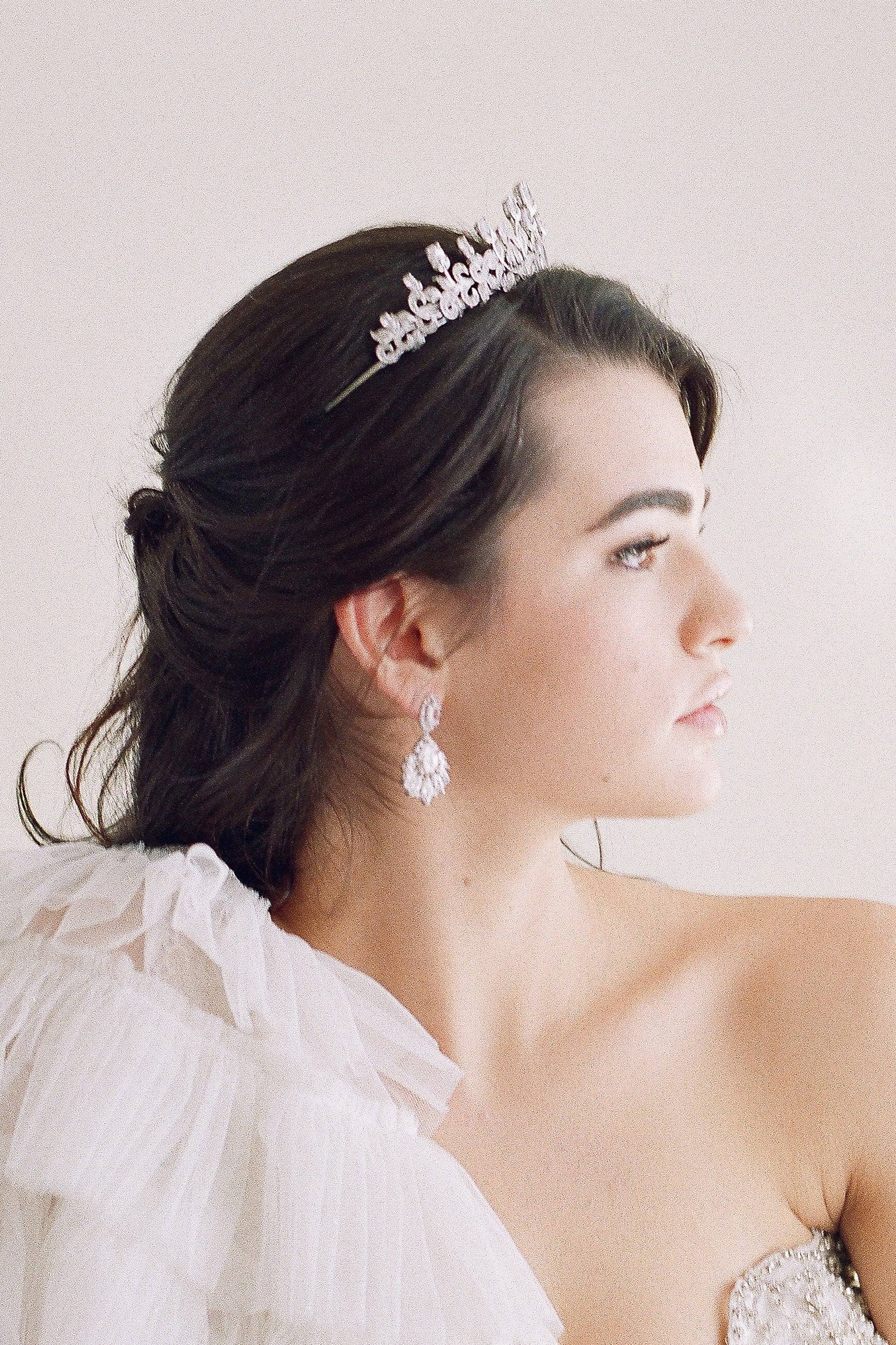 EDEN LUXE Bridal Tiara URSULA Bridal Tiara and Wedding Earrings