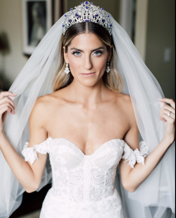 EDEN LUXE Bridal Tiaras Bespoke Sapphire CALISTA Swarovski Crystal Bridal Tiara