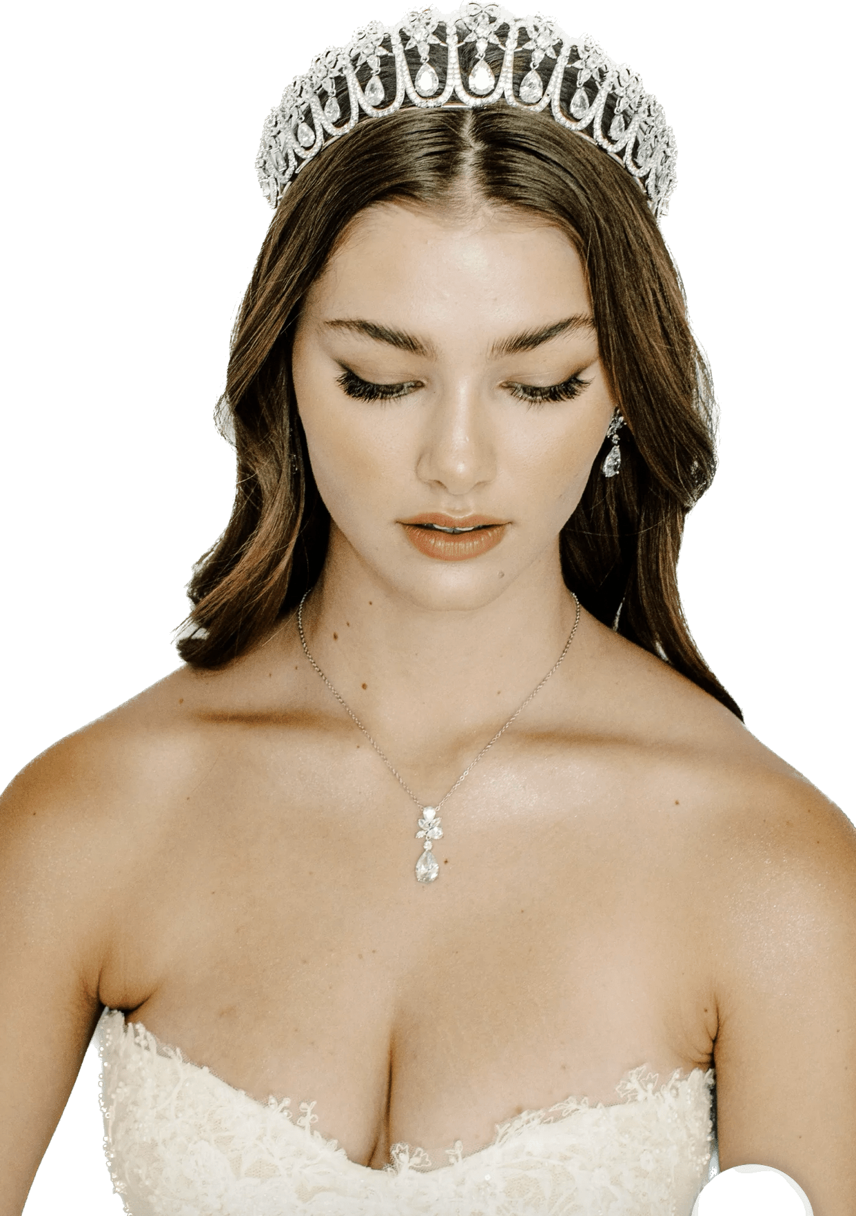 EDEN LUXE Bridal Tiaras LOVERS KNOT Tiara - All Simulated Diamond Version