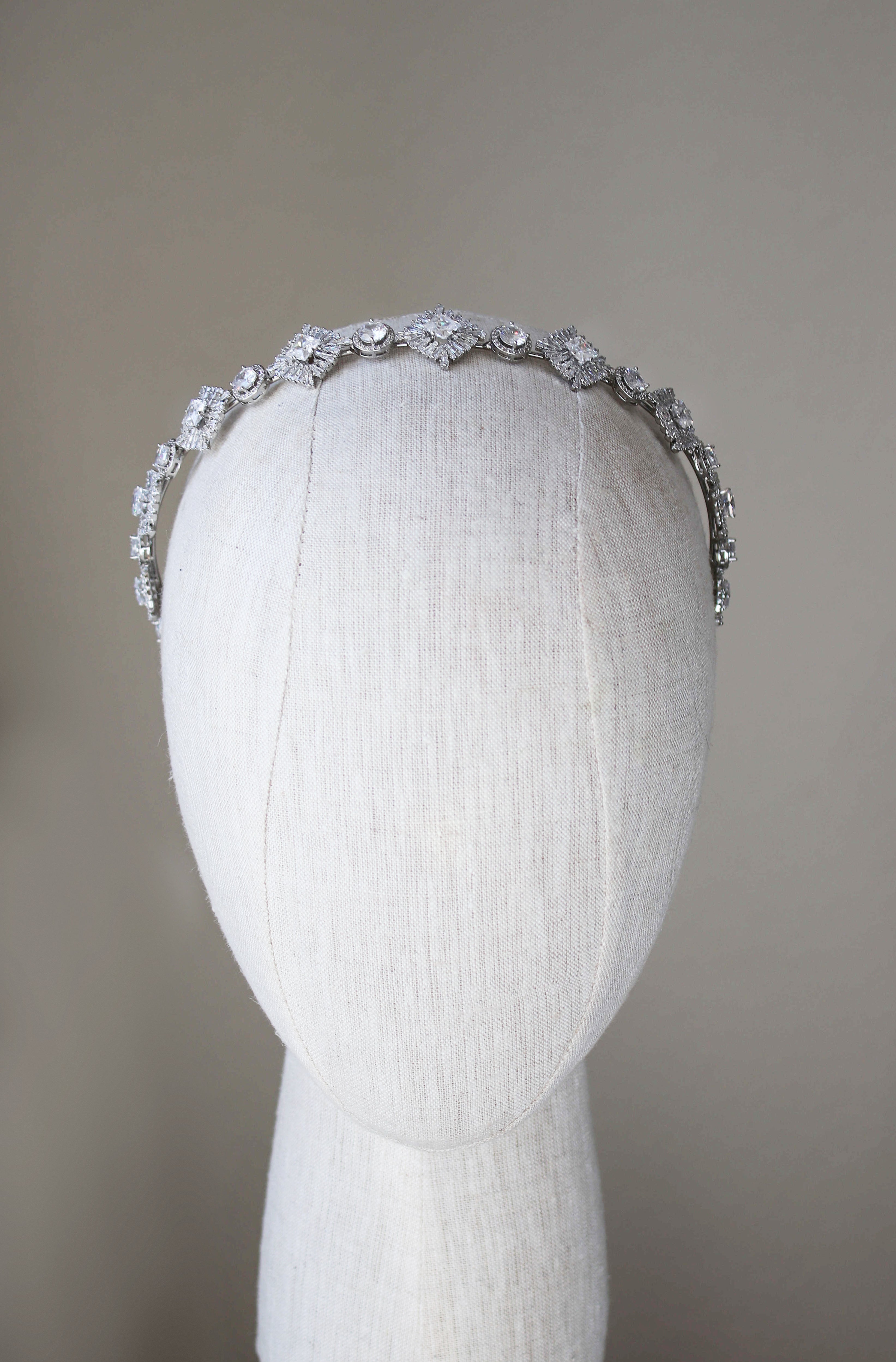 EDEN LUXE Bridal Tiaras NADIA Simulated Diamond Headband Tiara